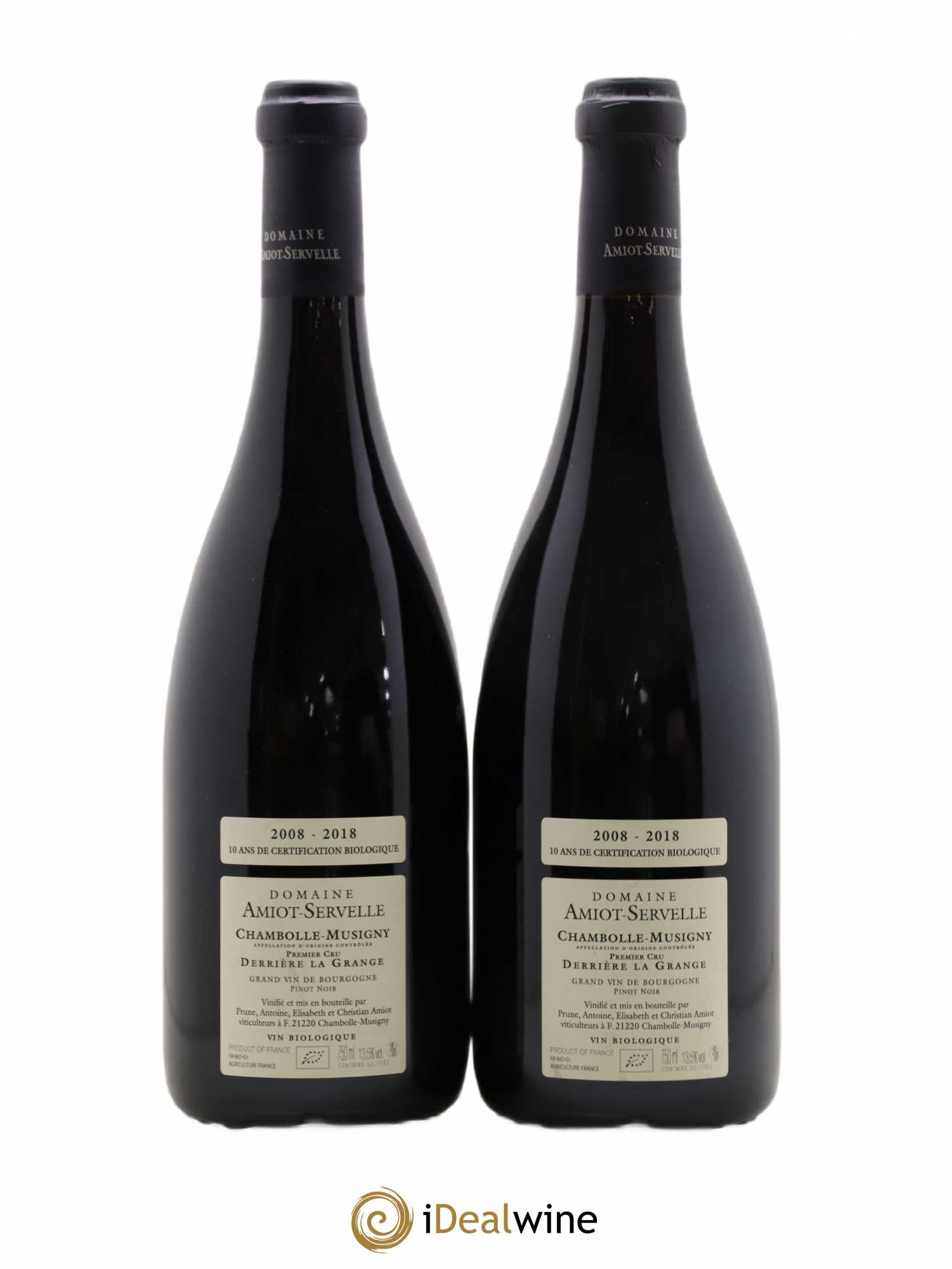 Chambolle-Musigny 1er Cru Derrière la Grange Amiot-Servelle 2018 - Lotto di 2 bottiglie - 1