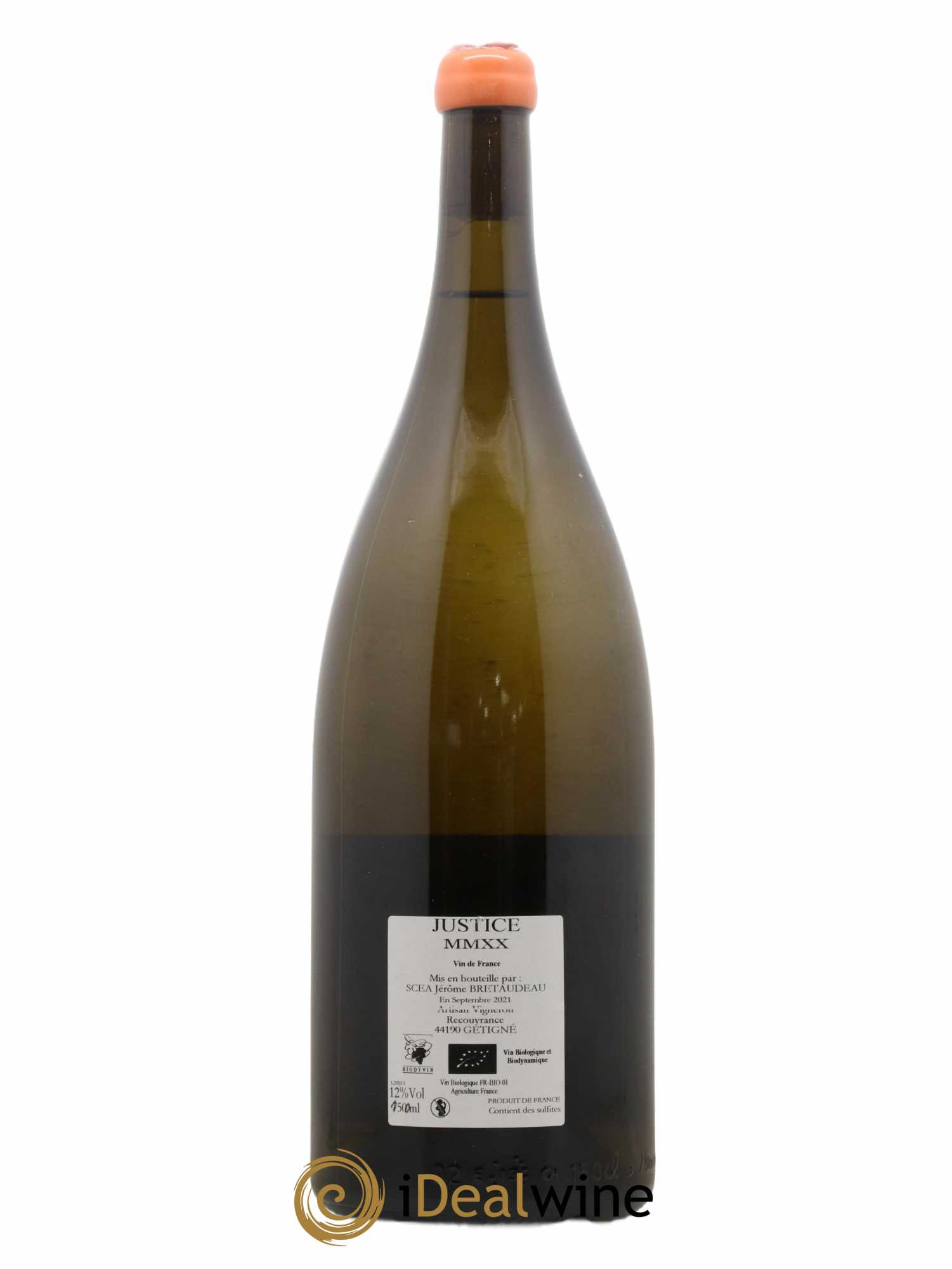 Vin de France La Justice Jérôme Bretaudeau - Domaine de Bellevue 2020 - Lot de 1 magnum - 1