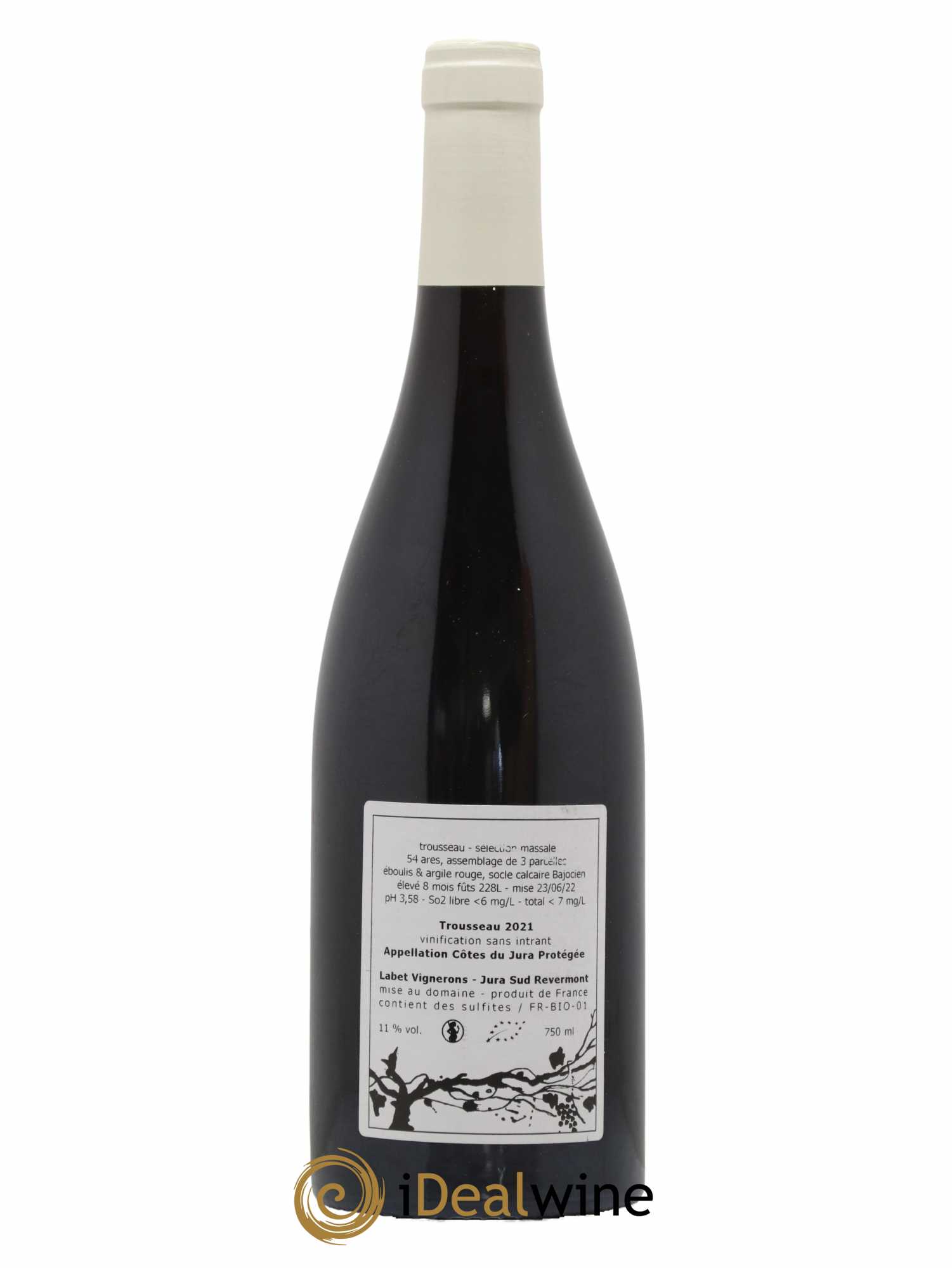 Côtes du Jura Trousseau Sélection Massale Romain - Julien - Charline Labet 2021 - Lot de 1 bouteille - 1