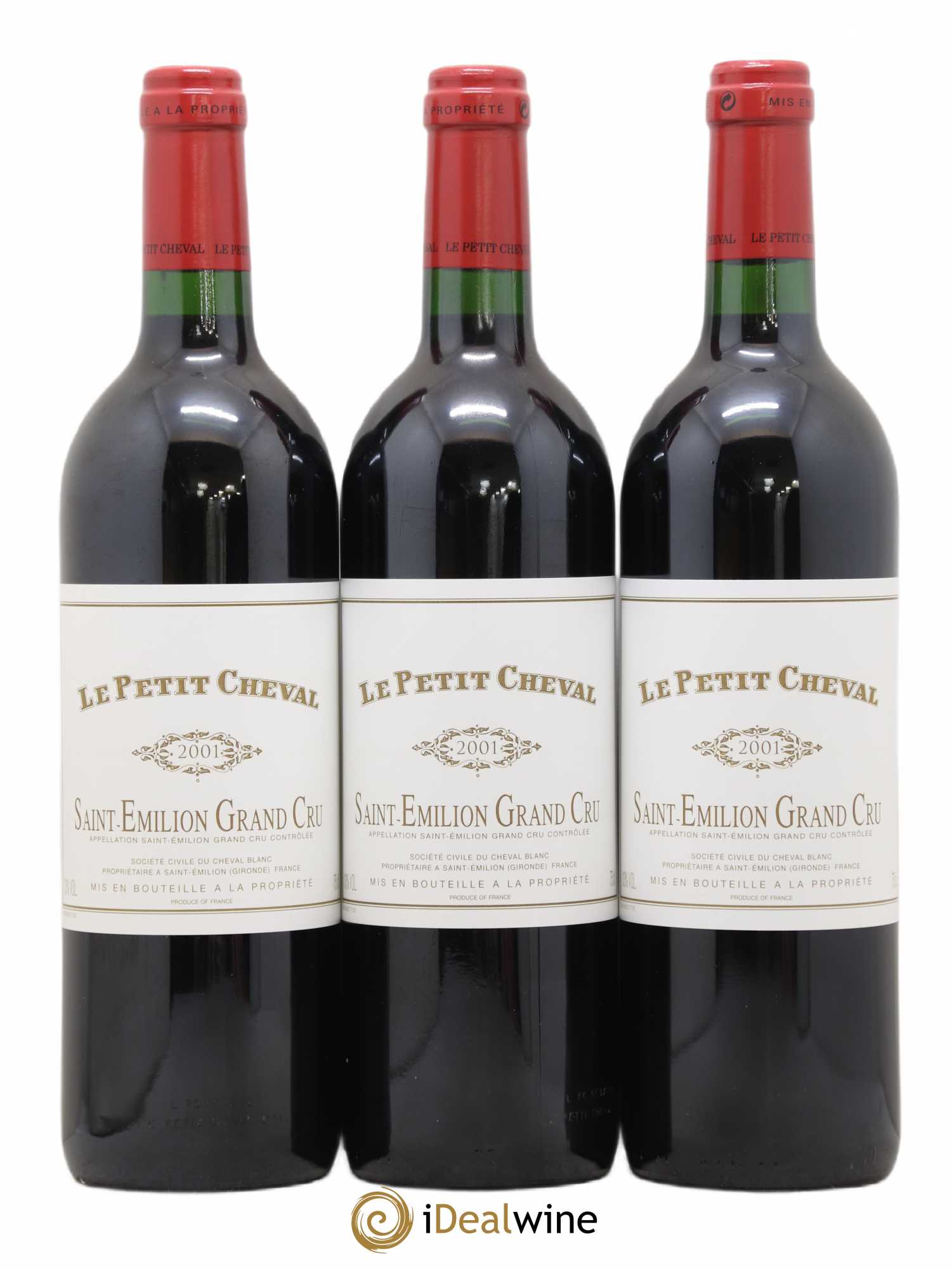 Le Petit Cheval Second Vin 2001 - Lot de 3 bouteilles - 0