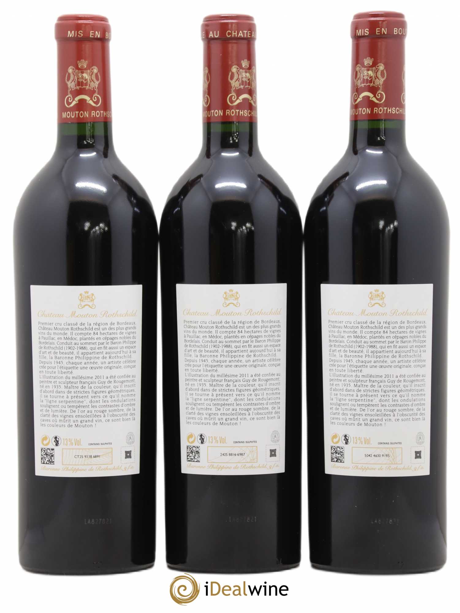 Château Mouton Rothschild 1er Grand Cru Classé 2011 - Lot de 6 bouteilles - 2