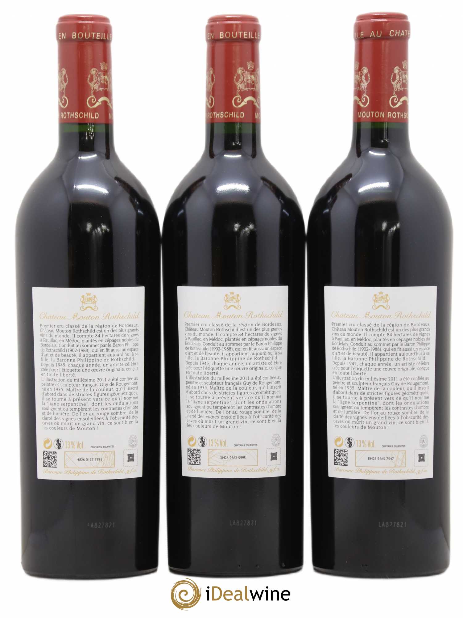 Château Mouton Rothschild 1er Grand Cru Classé 2011 - Lot de 6 bouteilles - 2