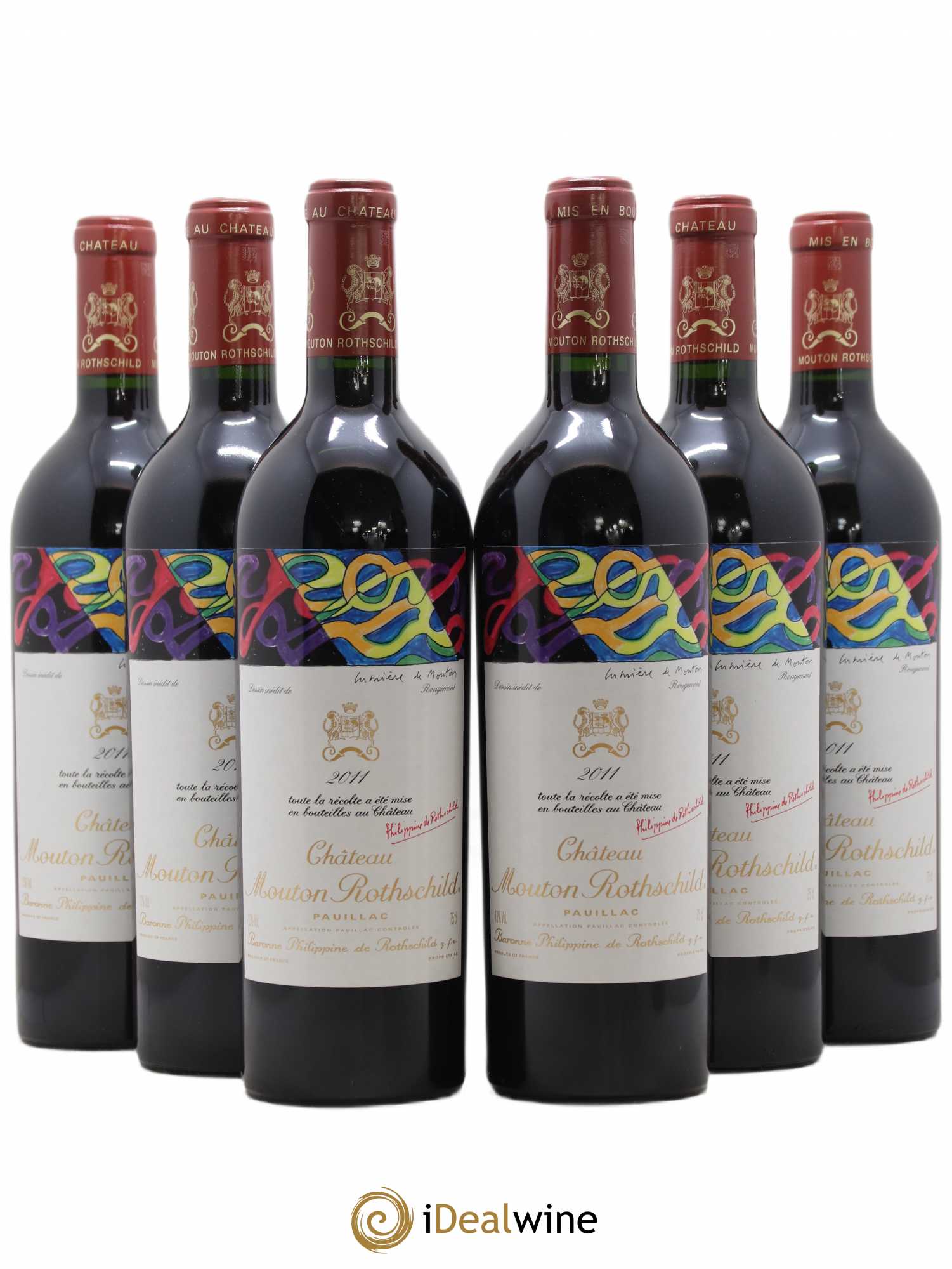 Château Mouton Rothschild 1er Grand Cru Classé 2011 - Lot de 6 bouteilles - 0