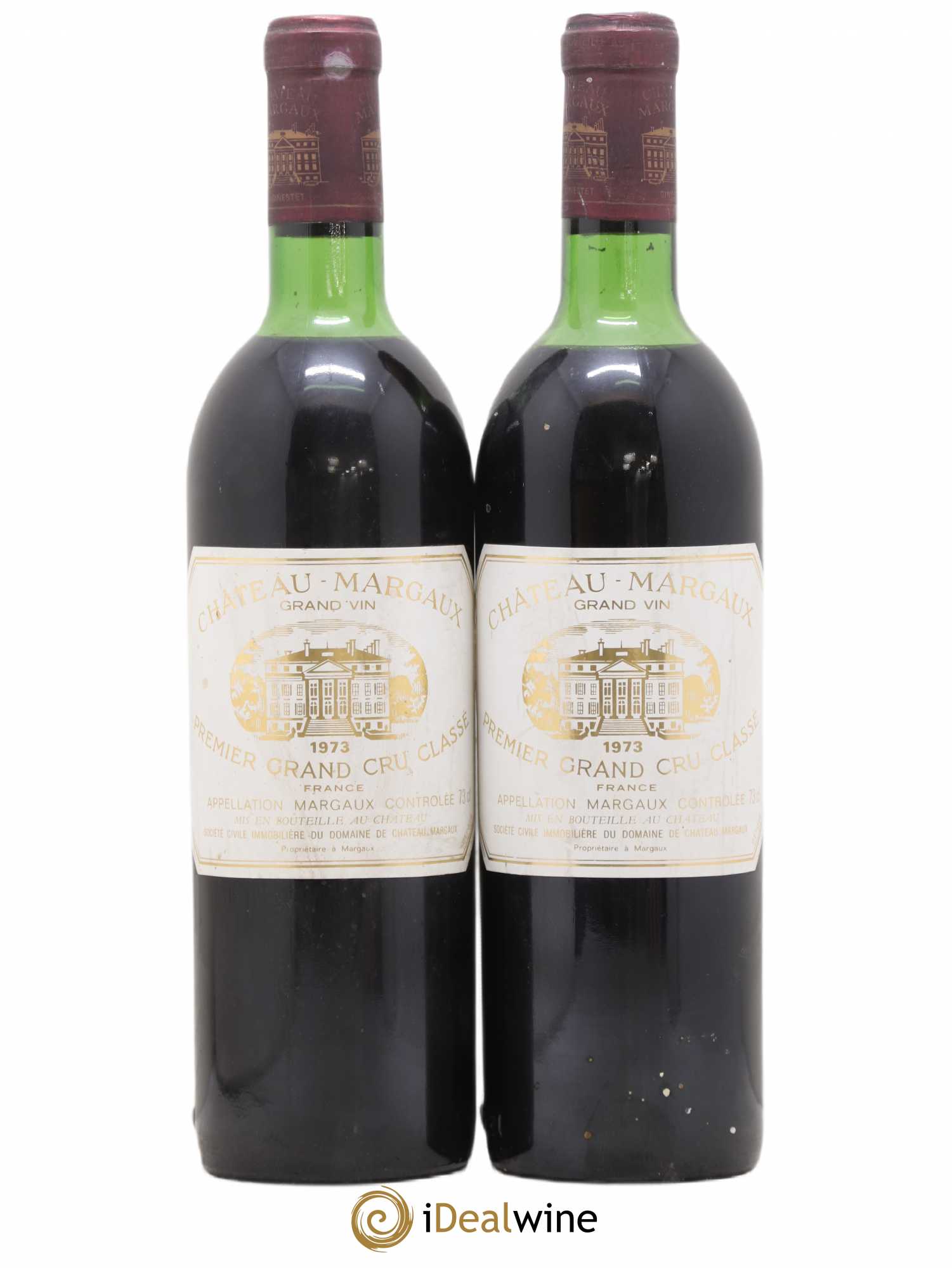 Château Margaux 1er Grand Cru Classé 1973 - Lot de 2 bouteilles - 0