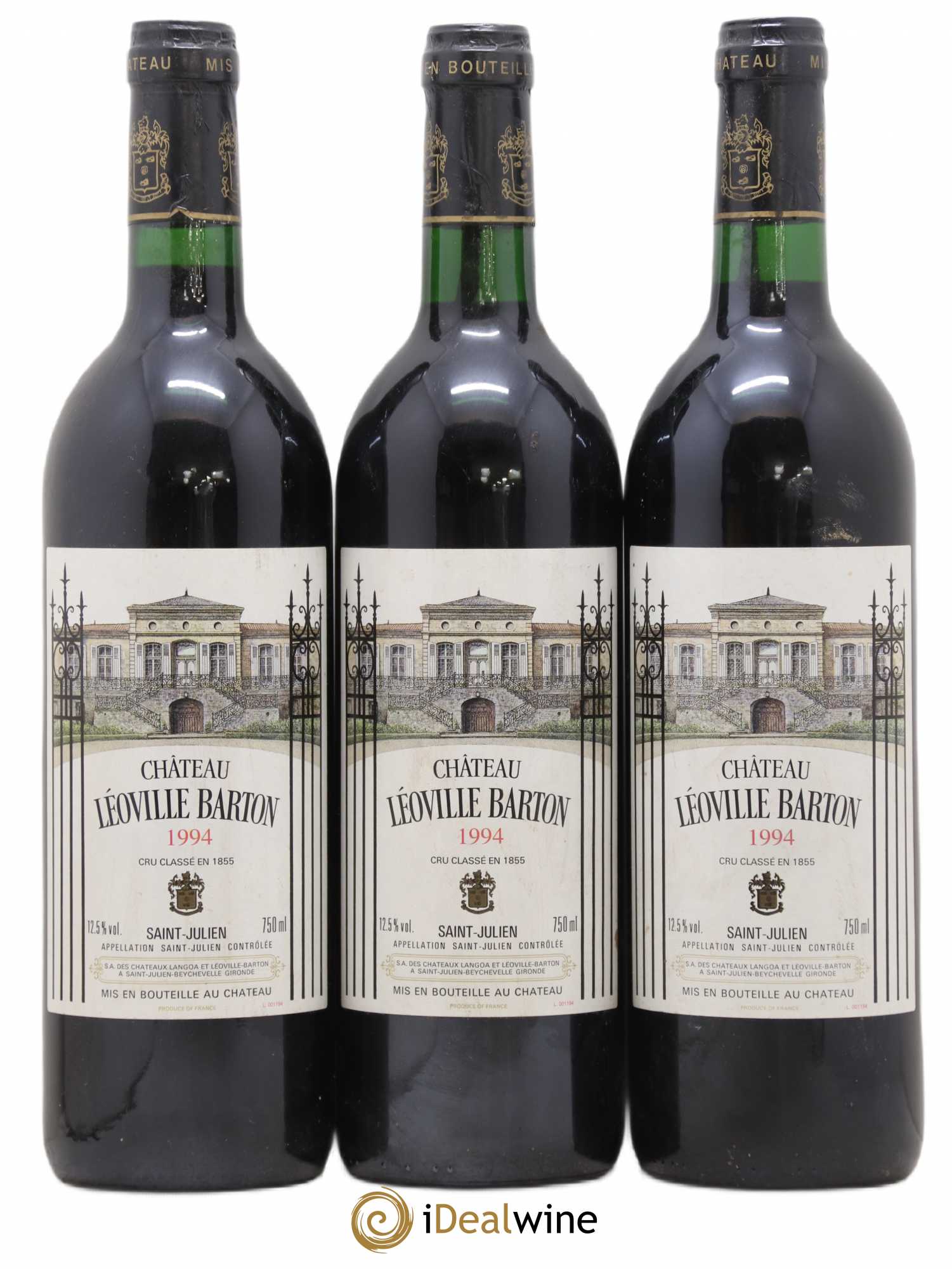Château Léoville Barton 2ème Grand Cru Classé 1994 - Lot de 3 bouteilles - 0