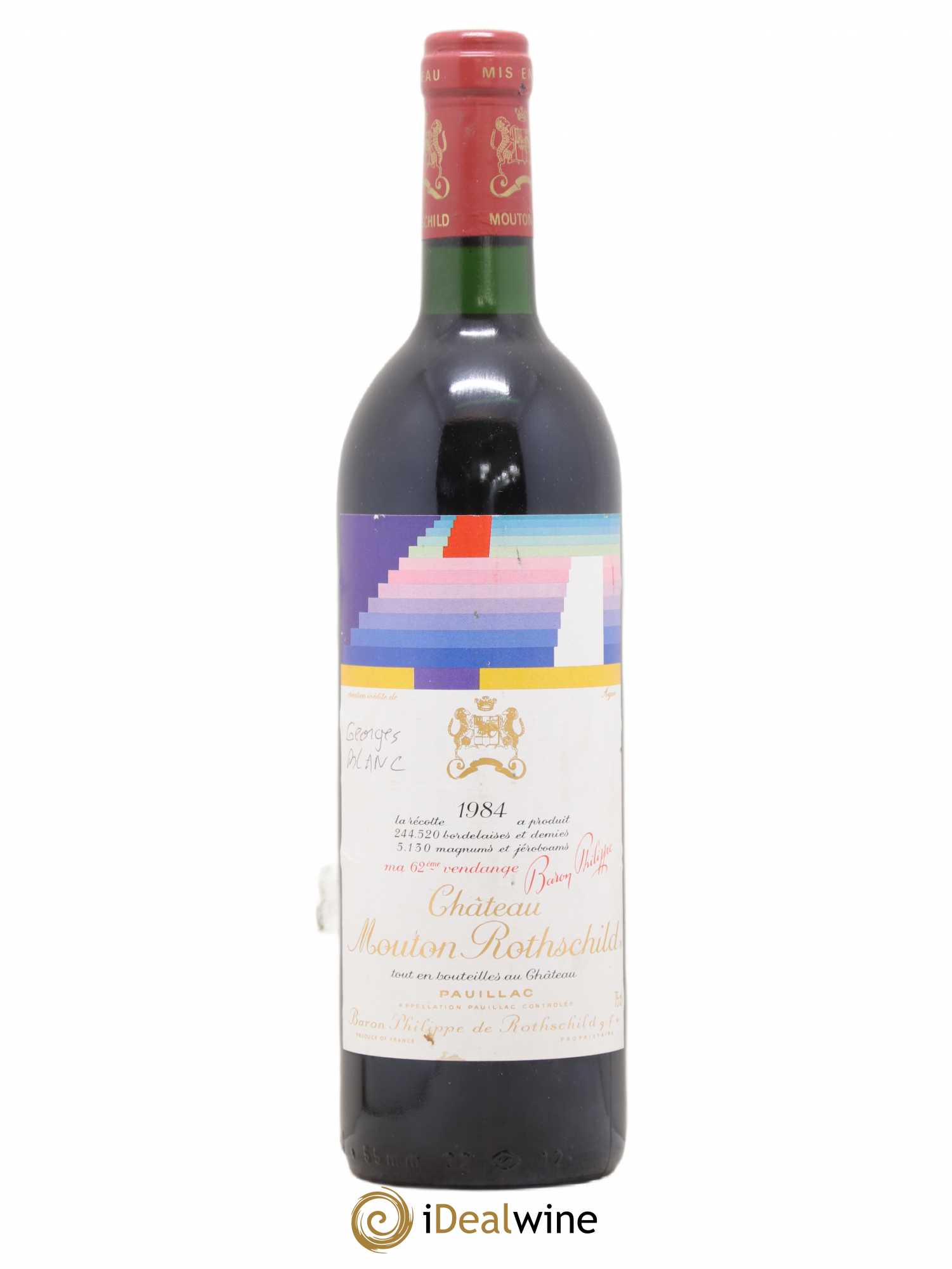 Château Mouton Rothschild 1er Grand Cru Classé 1984 - Lot de 1 bouteille - 0