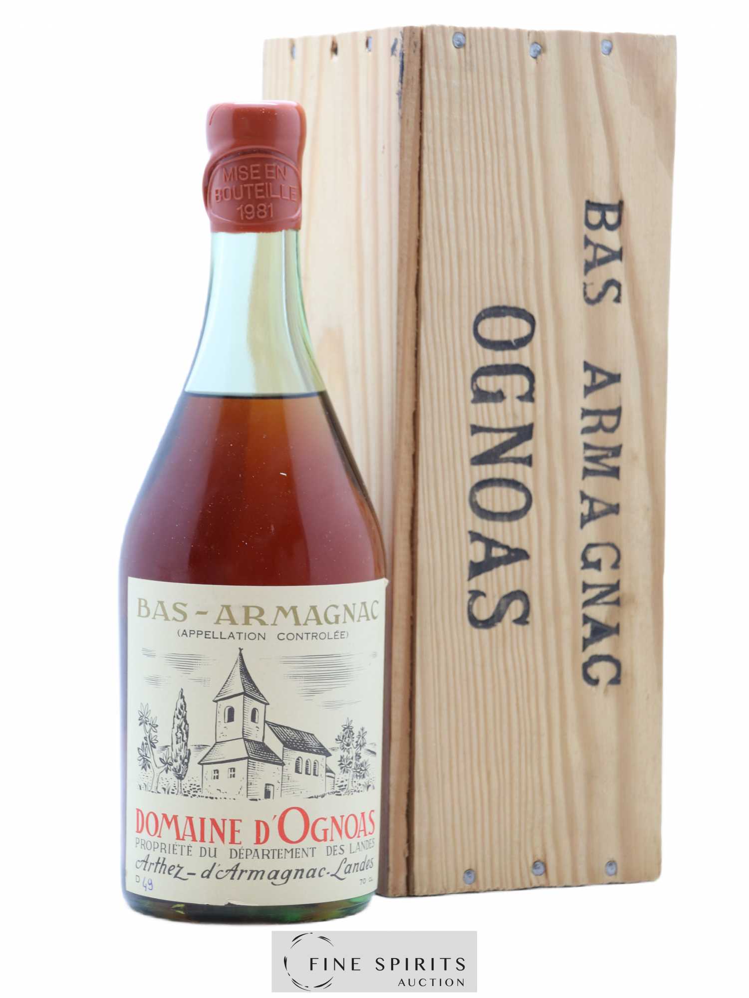 Domaine d'Ognoas 1971 Of. bottled 1981 - Lot de 1 bouteille - 0
