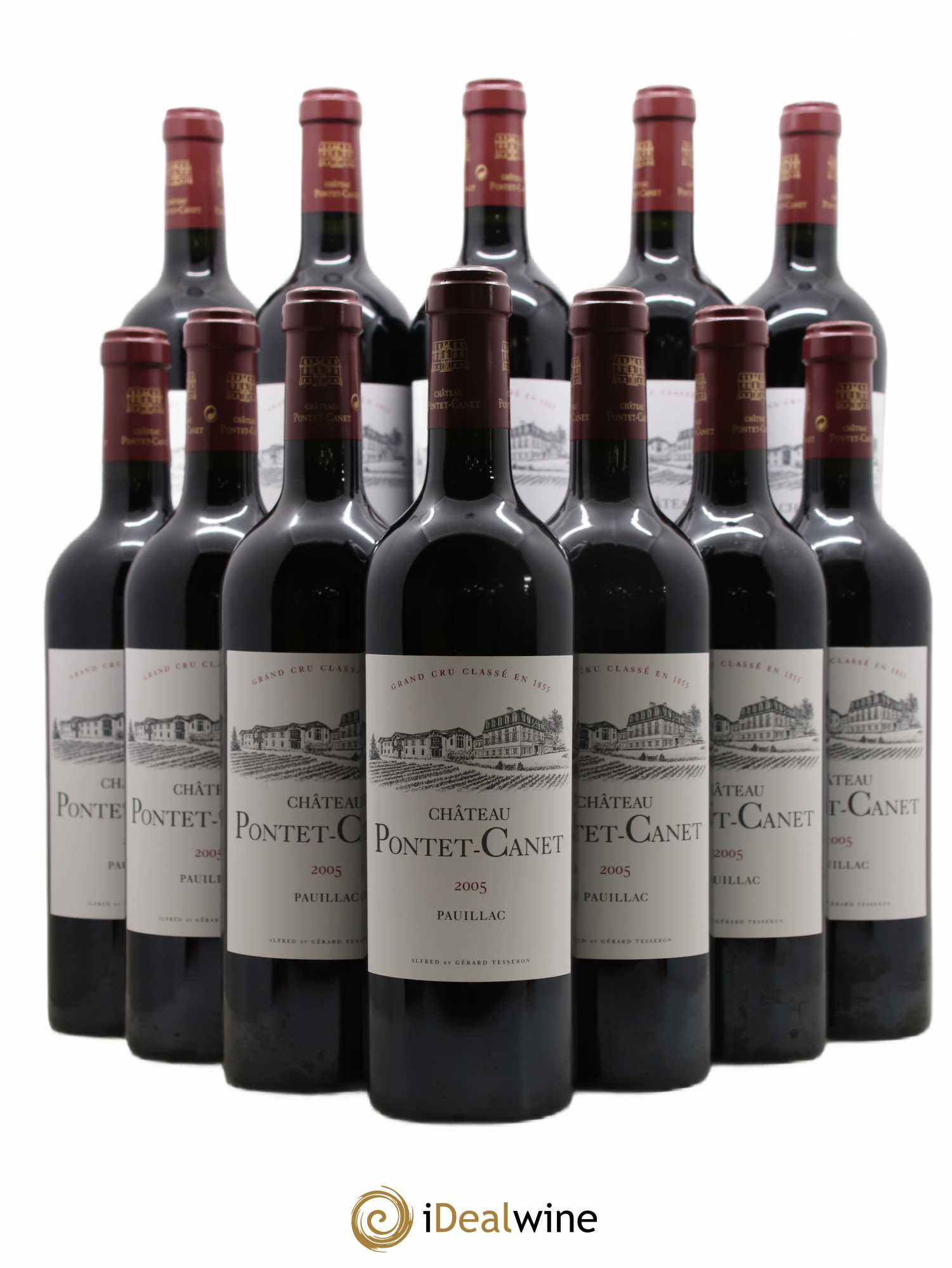 Château Pontet Canet 5ème Grand Cru Classé 2005 - Lot de 12 bouteilles - 0