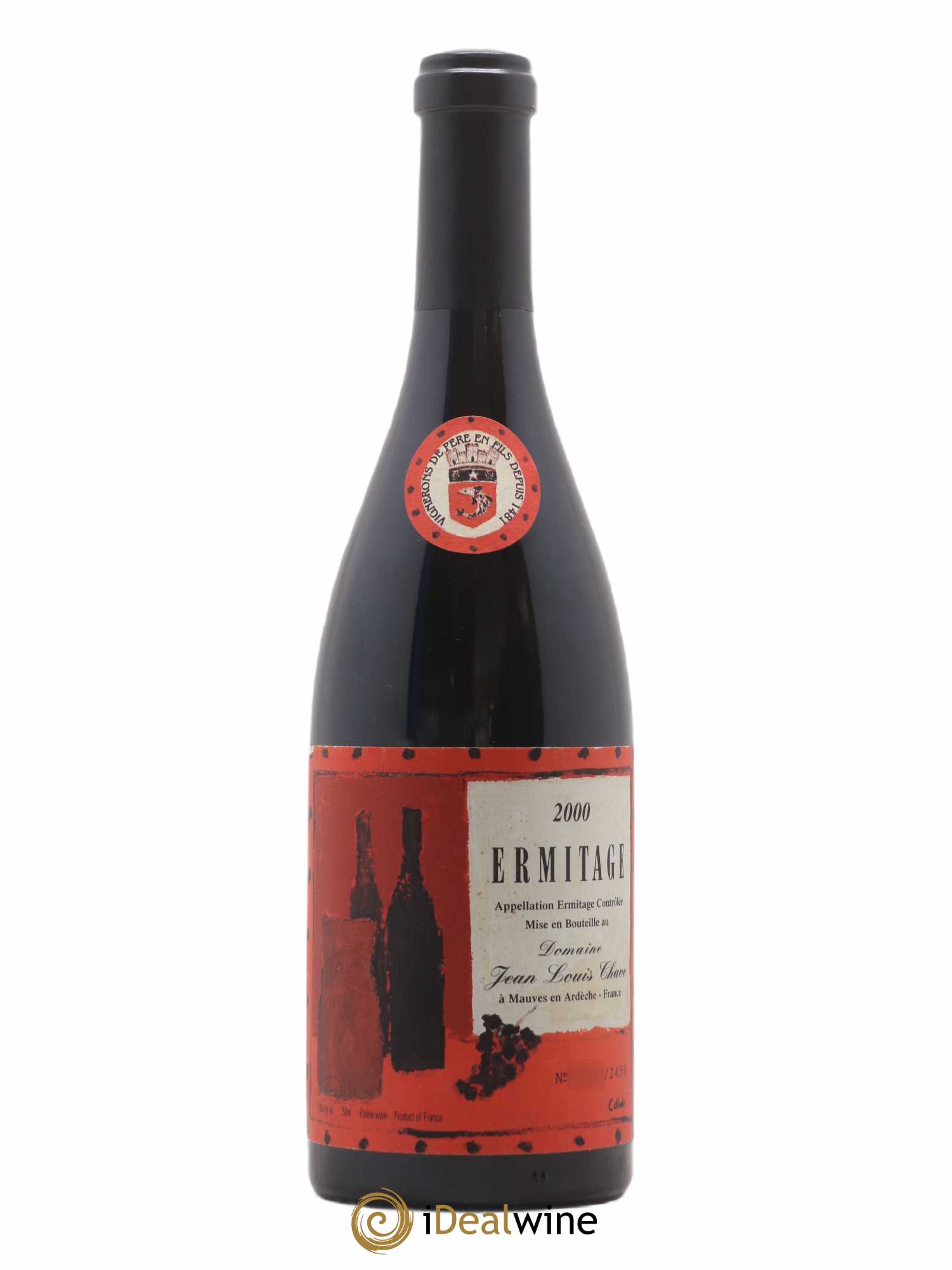 Hermitage Ermitage Cuvée Cathelin Jean-Louis Chave 2000 - Lot de 1 bouteille - 0