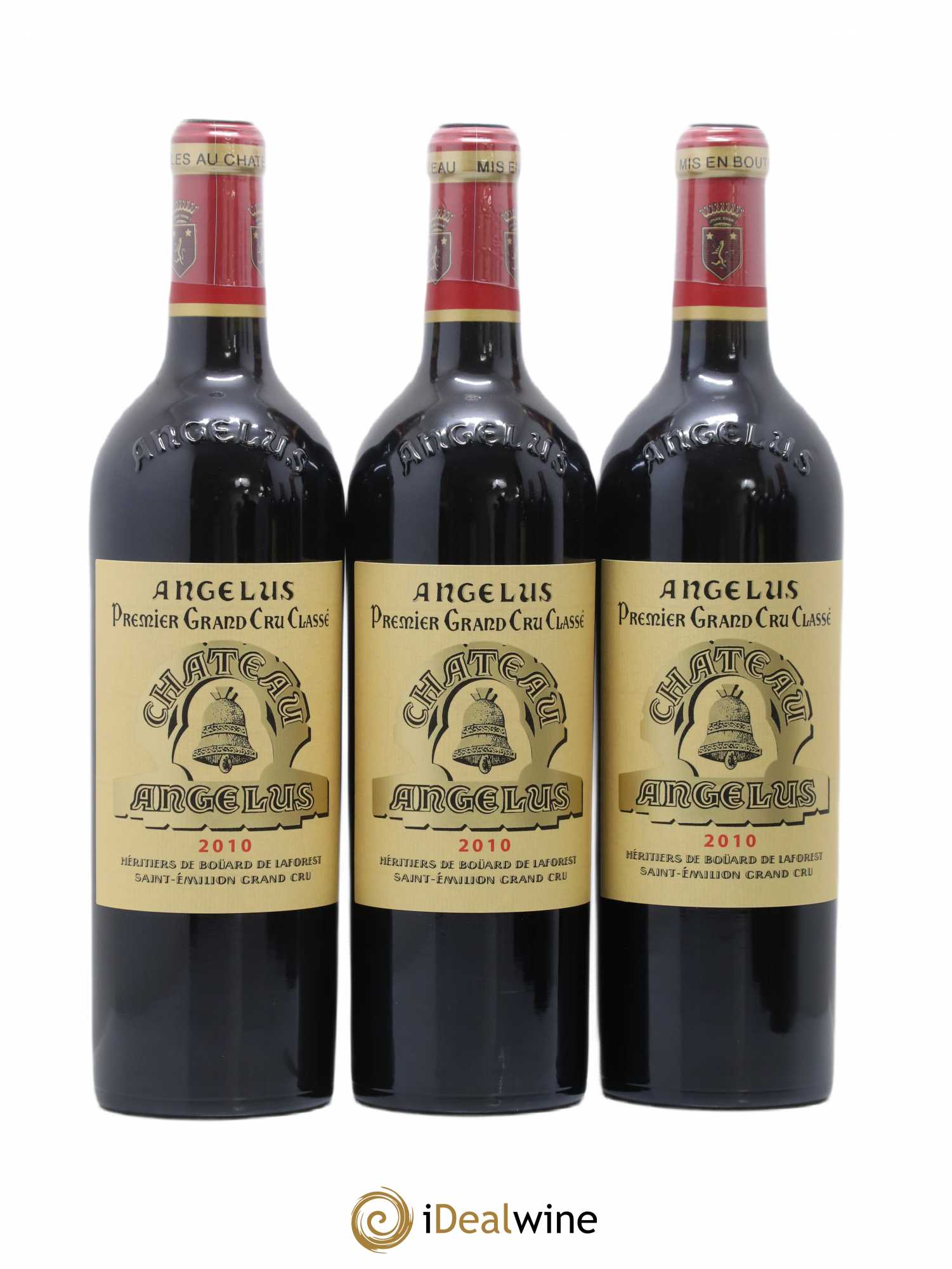 Château Angélus 1er Grand Cru Classé A 2010 - Lot de 3 bouteilles - 0