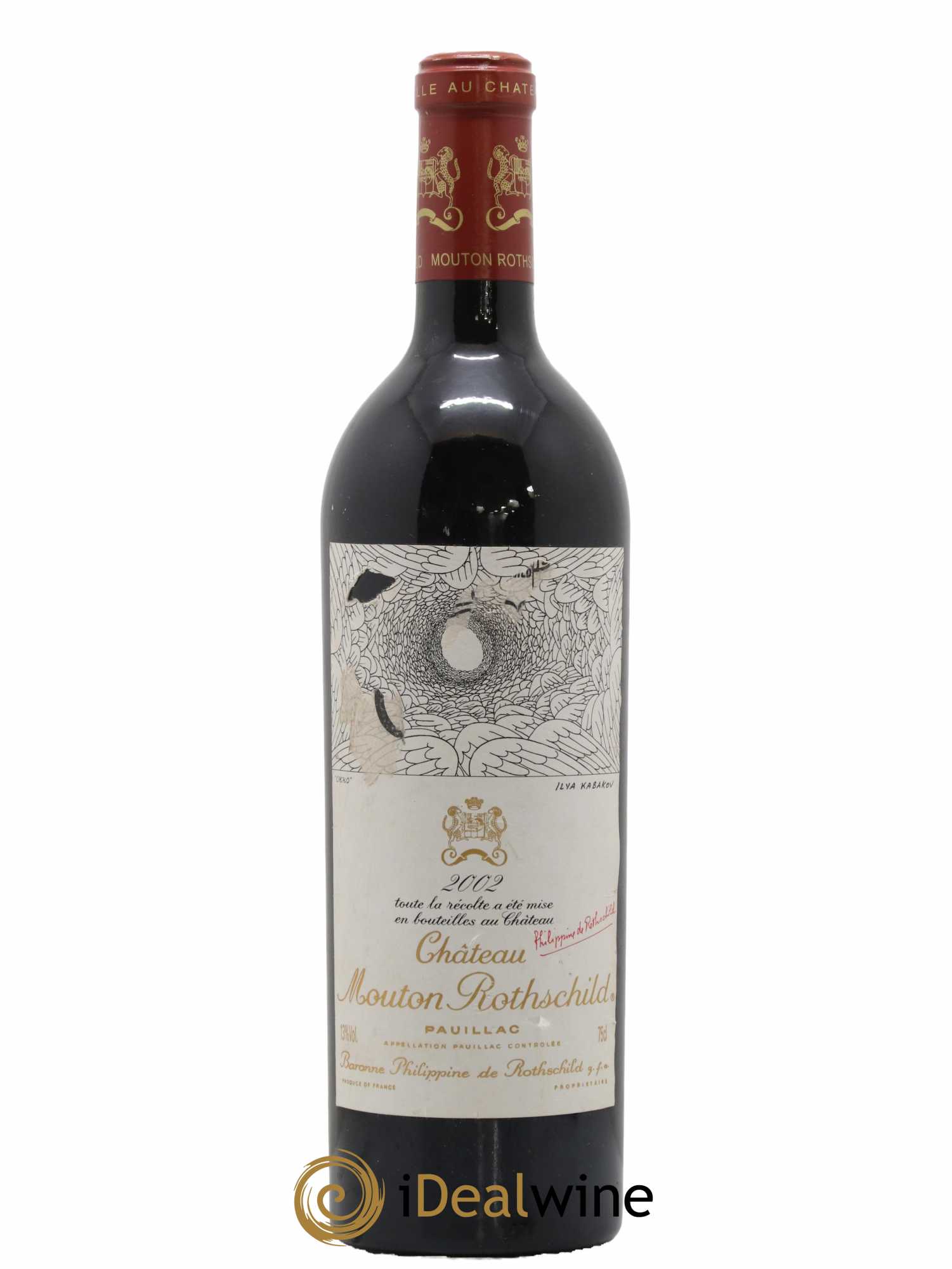 Château Mouton Rothschild 1er Grand Cru Classé 2002 - Lot de 1 bouteille - 0