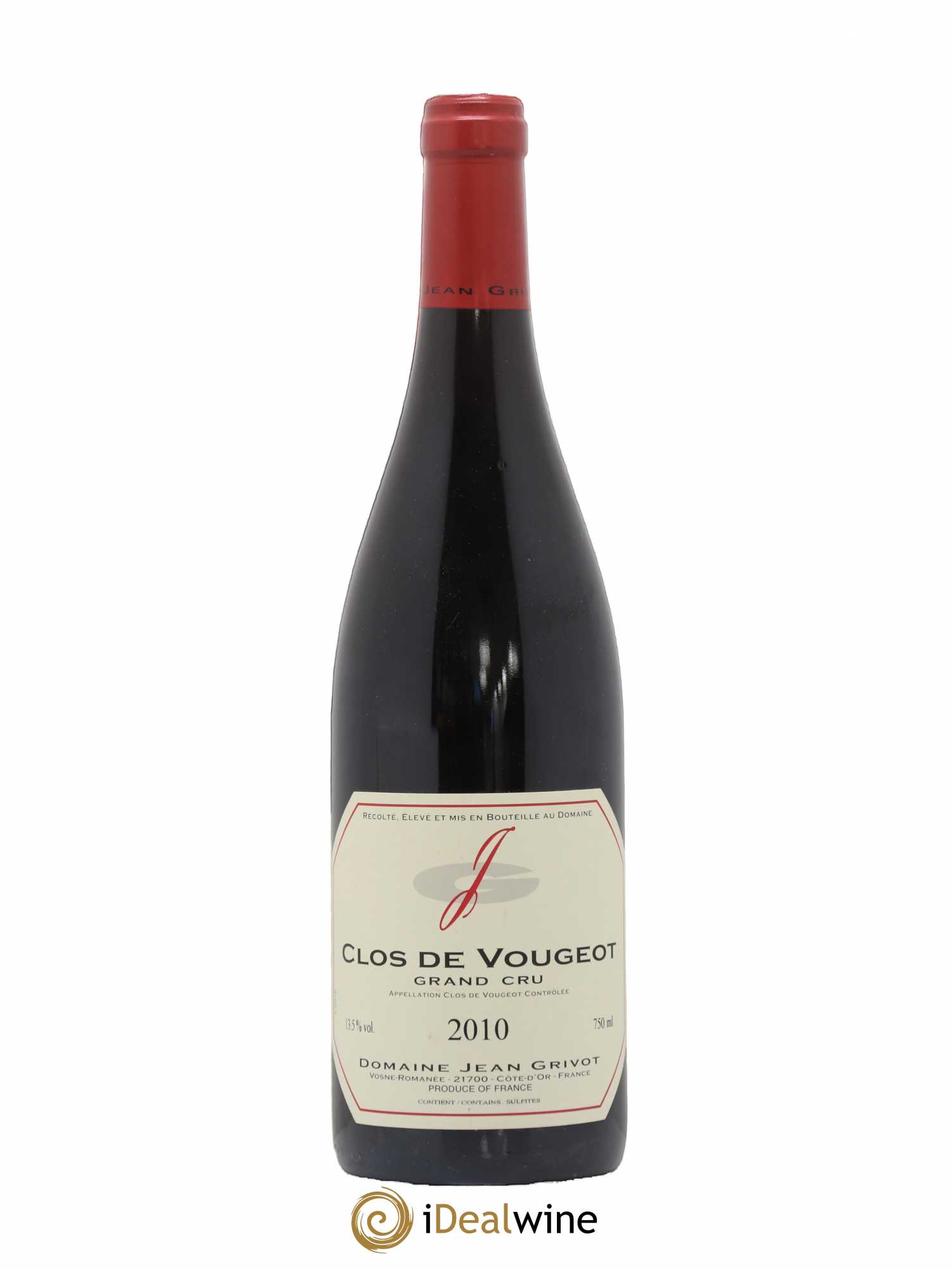Clos de Vougeot Grand Cru Jean Grivot 2010 - Lot de 1 bouteille - 0