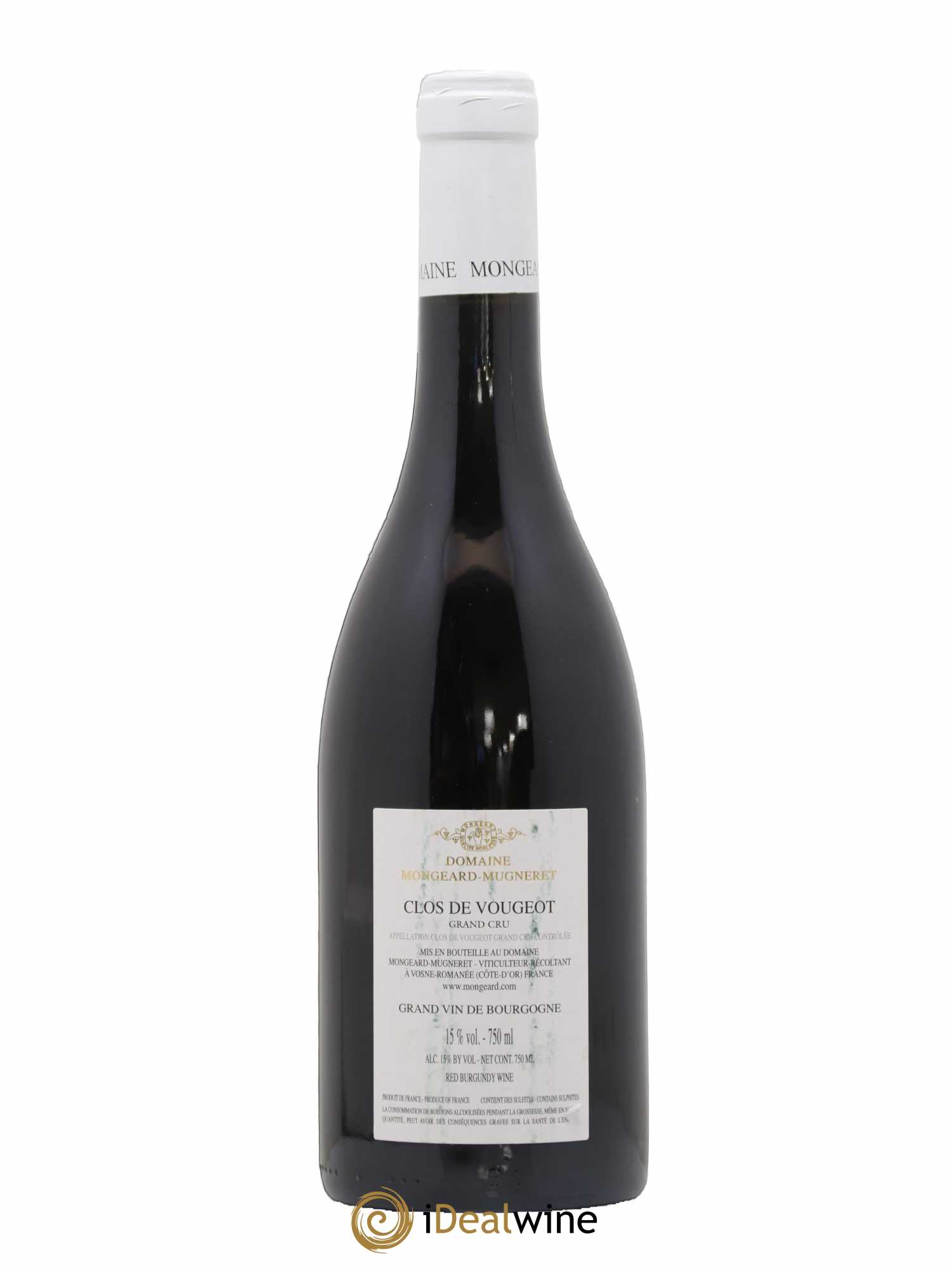 Clos de Vougeot Grand Cru Mongeard-Mugneret (Domaine) 2018 - Lot de 1 bouteille - 1