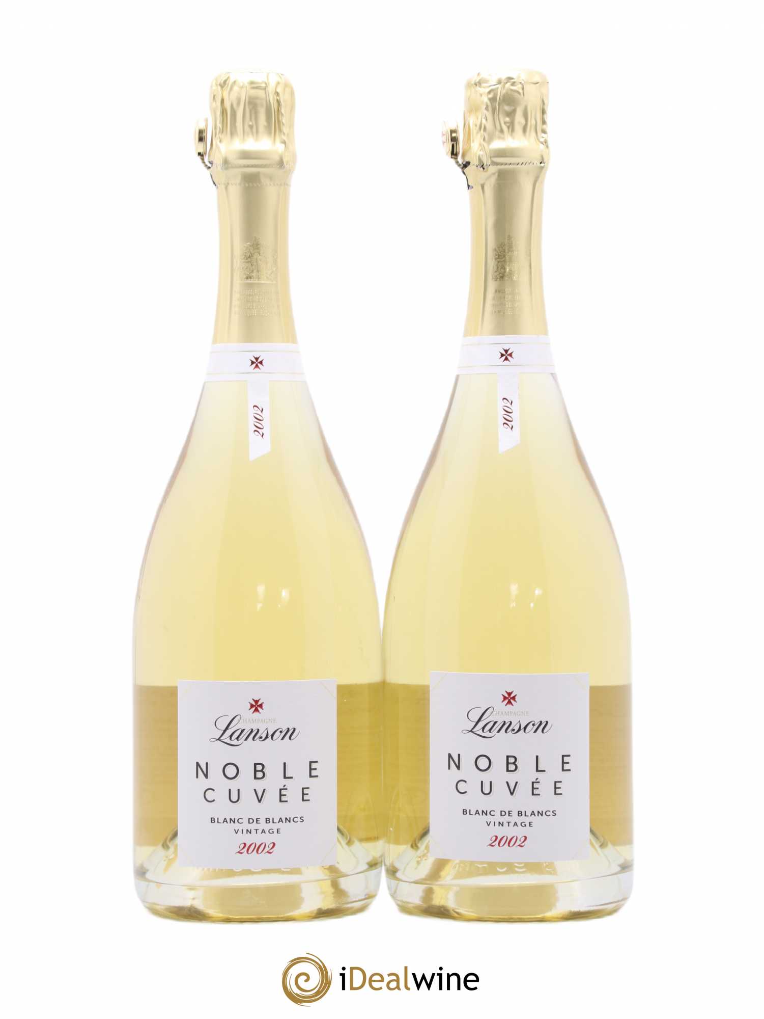 Noble Cuvée Brut Blanc de Blancs Lanson 2002 - Lot de 2 bouteilles - 0
