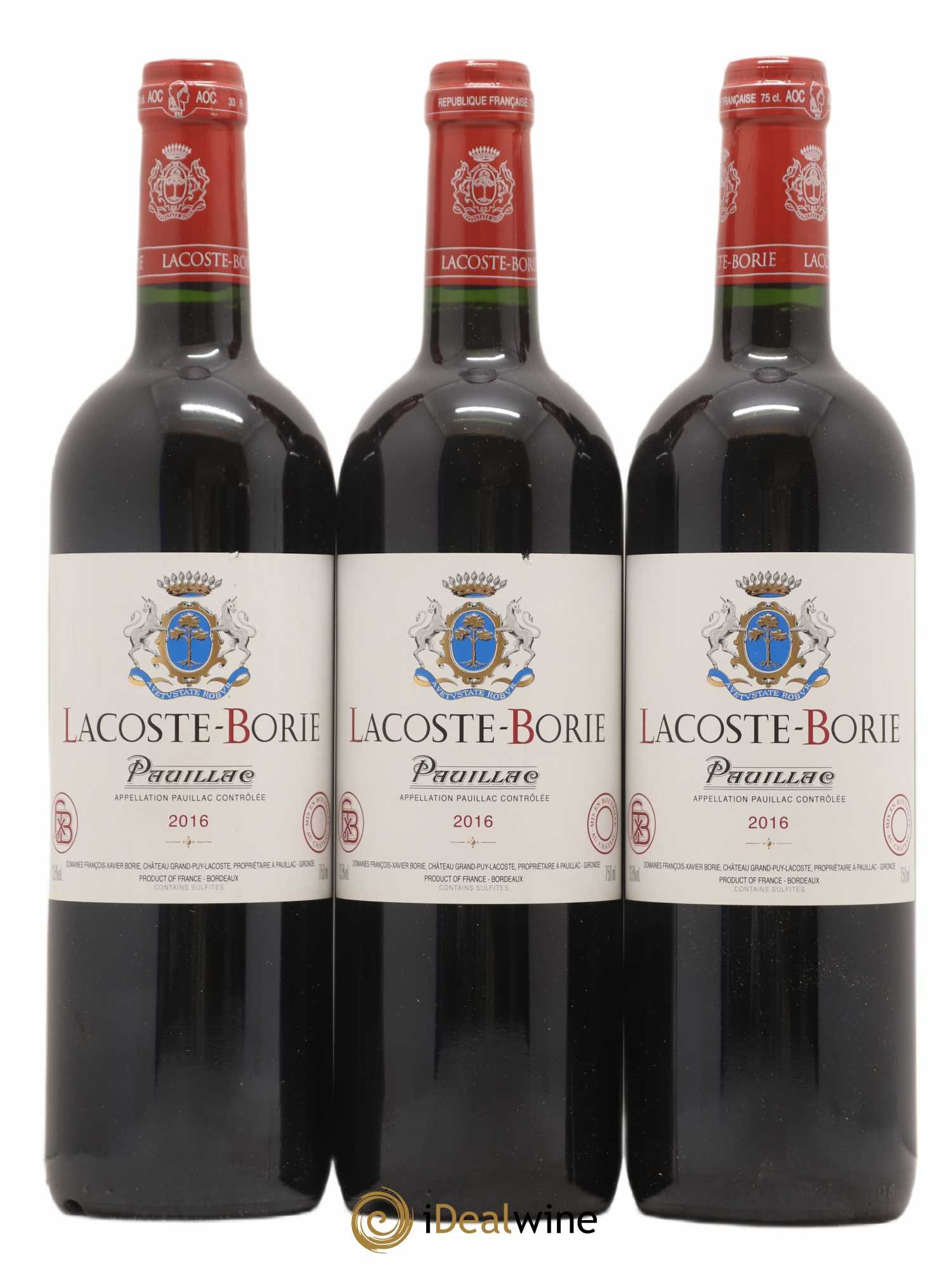 Lacoste Borie 2016 - Lot de 3 bouteilles - 0