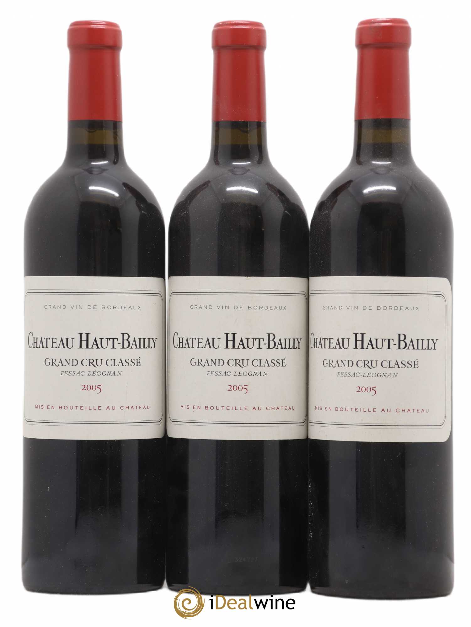 Château Haut-Bailly Cru Classé de Graves 2005 - Lot de 3 bouteilles - 0