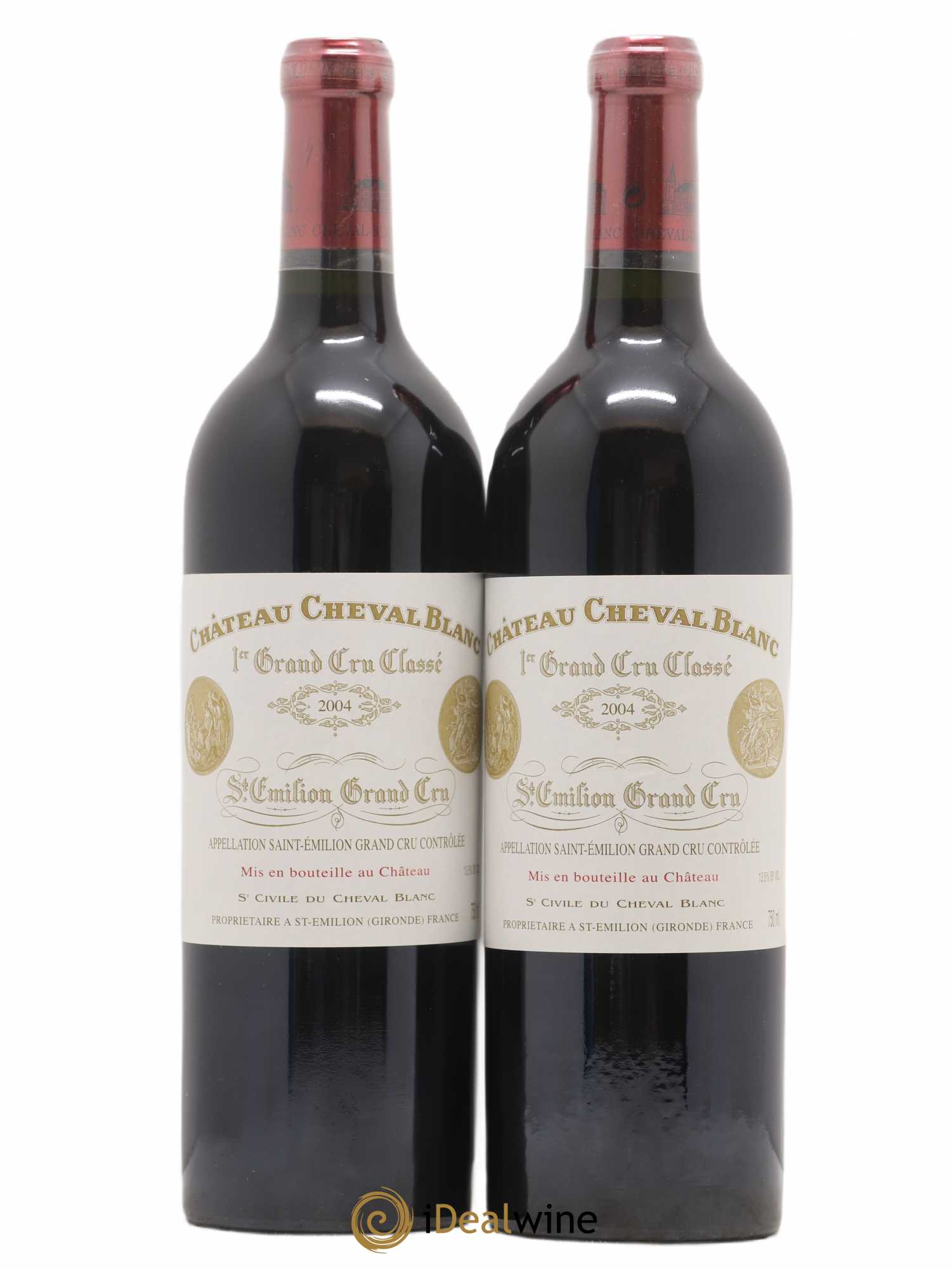 Château Cheval Blanc 1er Grand Cru Classé A 2004 - Lot de 2 bouteilles - 0