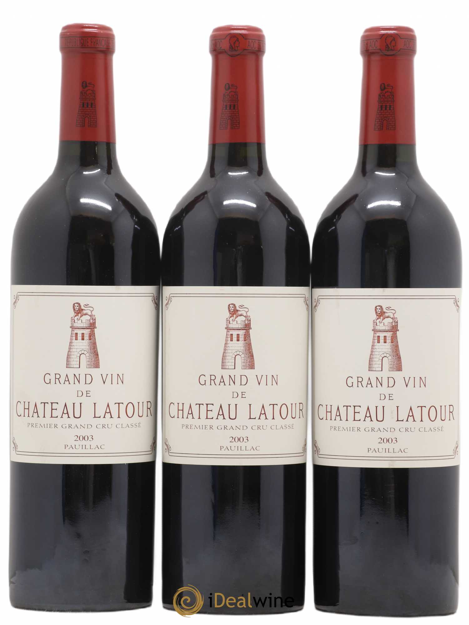Château Latour 1er Grand Cru Classé 2003 - Lot de 3 bouteilles - 0