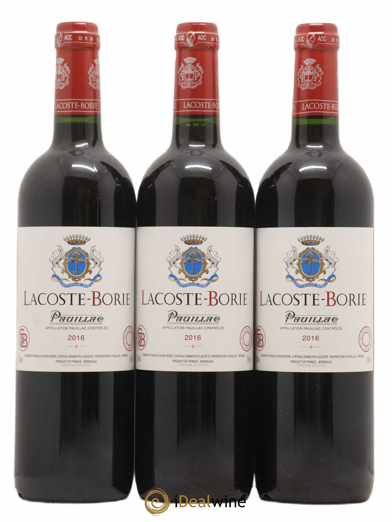 Lacoste Borie 2016 - Lot de 3 bouteilles - 0