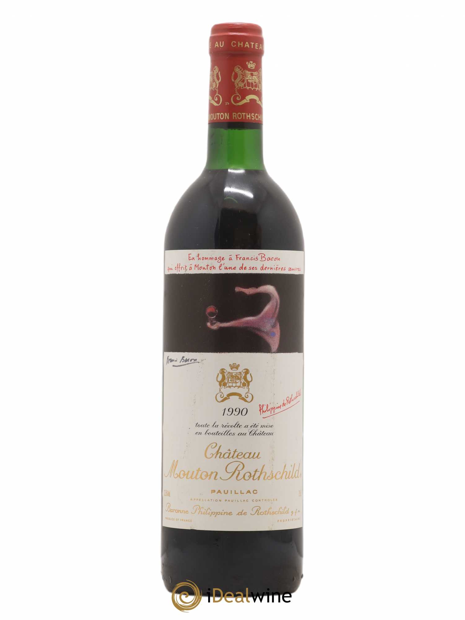 Château Mouton Rothschild 1er Grand Cru Classé 1990 - Lot de 1 bouteille - 0