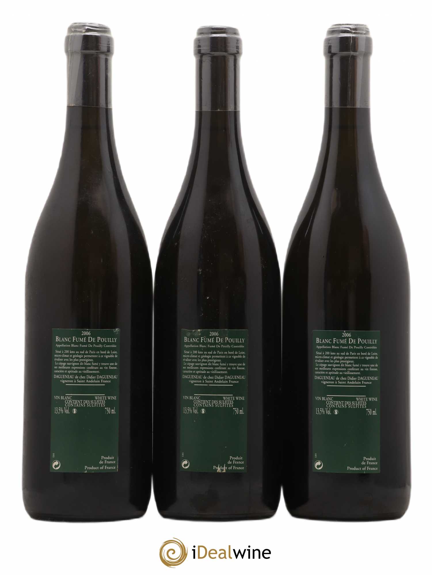Vin de France (anciennement Pouilly-Fumé) Silex Dagueneau (Domaine Didier - Louis-Benjamin) 2006 - Lot de 3 bouteilles - 1