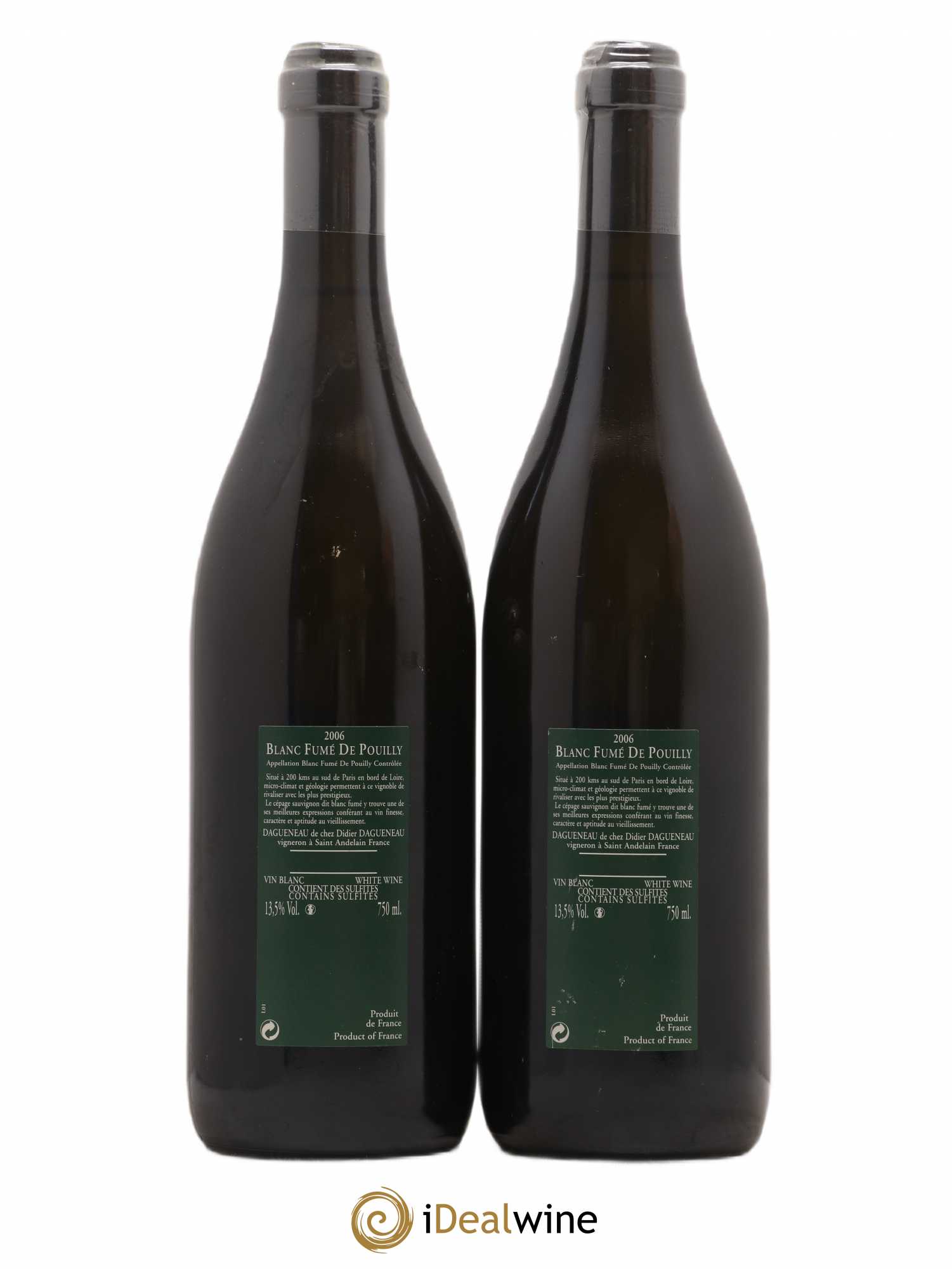 Vin de France (anciennement Pouilly-Fumé) Silex Dagueneau (Domaine Didier - Louis-Benjamin) 2006 - Lot de 2 bouteilles - 1