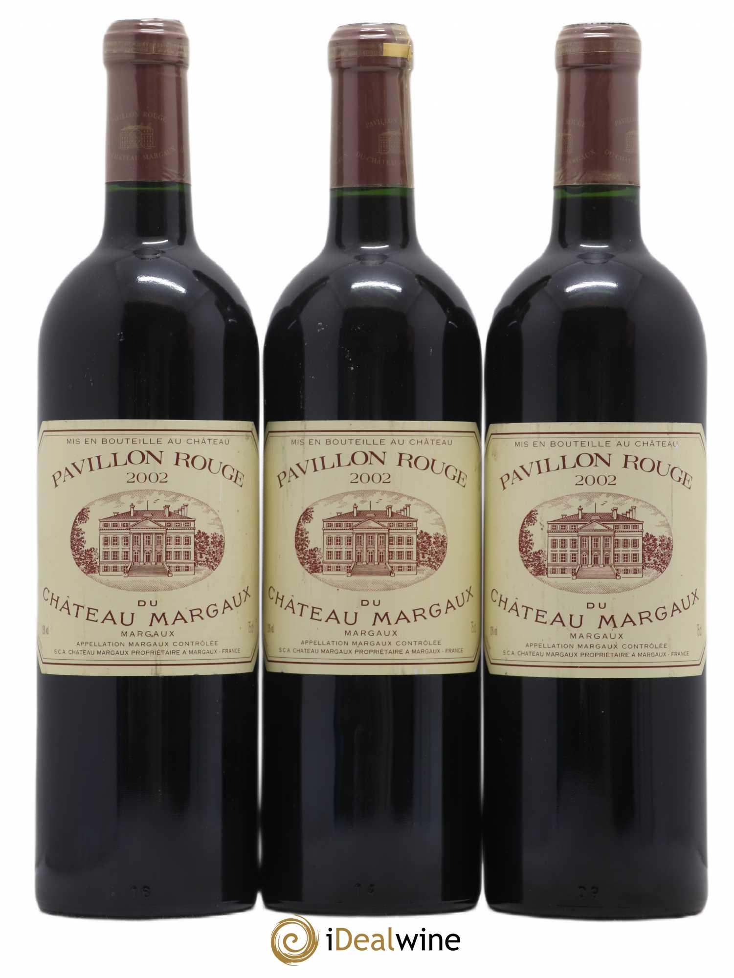 Pavillon Rouge du Château Margaux Second Vin 2002 - Lot de 3 bouteilles - 0