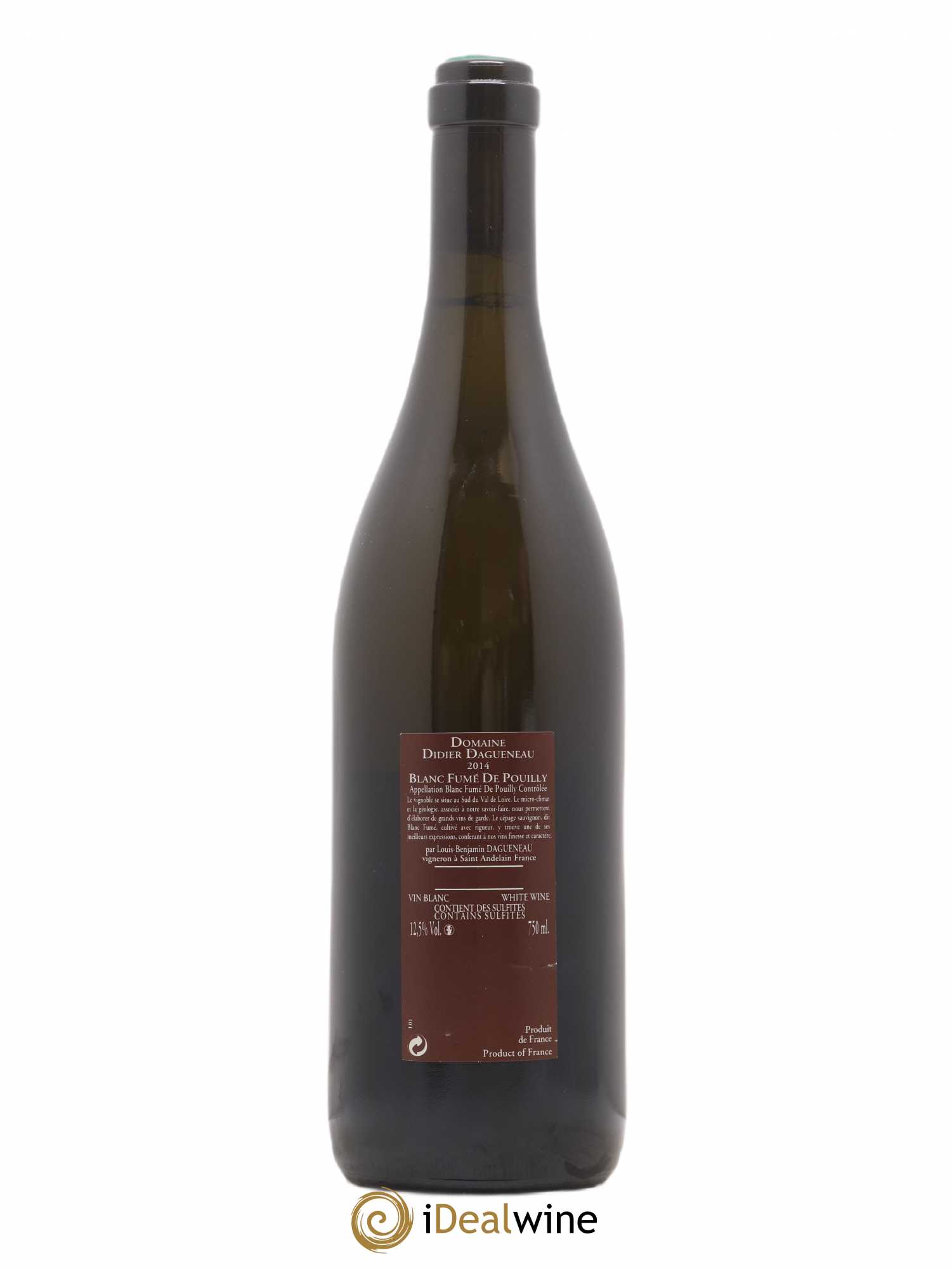 Vin de France (anciennement Pouilly-Fumé) Pur Sang Dagueneau (Domaine Didier - Louis-Benjamin) 2014 - Lot de 1 bouteille - 1