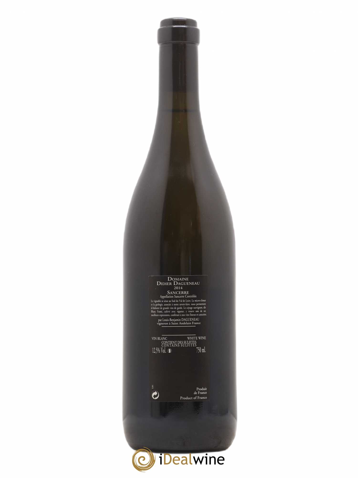 Sancerre Le Mont Damné Chavignol Dagueneau (Domaine Didier - Louis-Benjamin) 2014 - Lot de 1 bouteille - 1