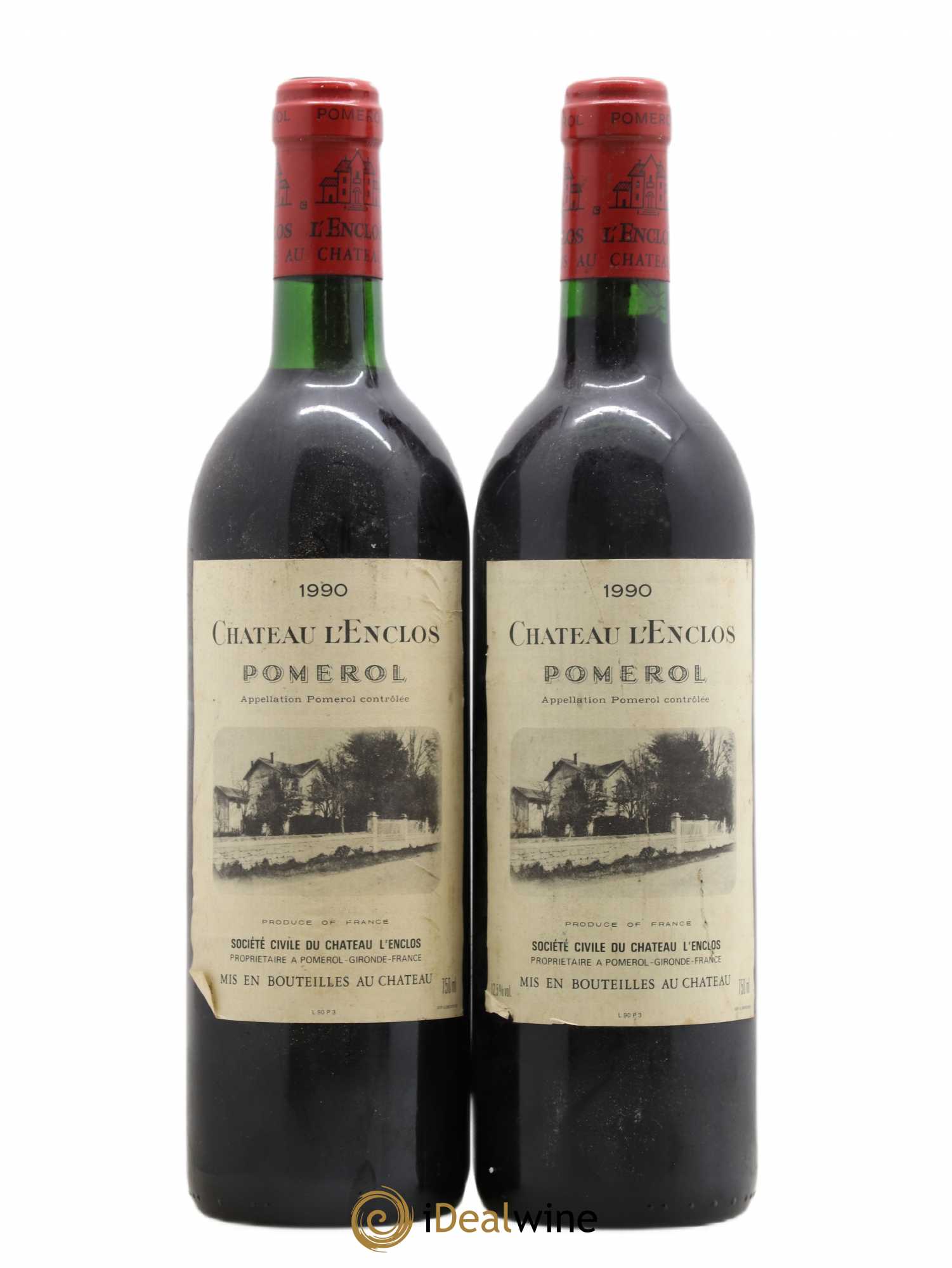 Château l' Enclos 1990 - Lot de 2 bouteilles - 0