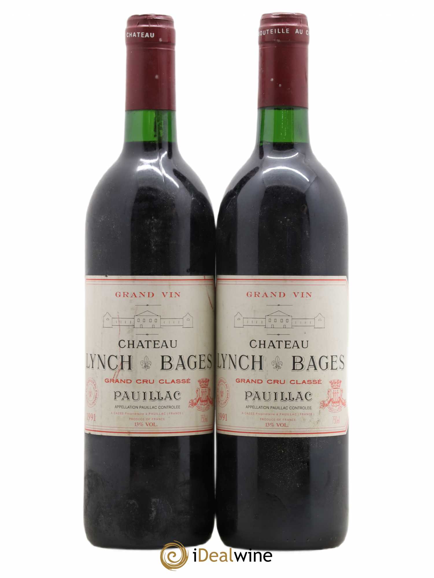 Château Lynch Bages 5ème Grand Cru Classé 1991 - Lot de 2 bouteilles - 0