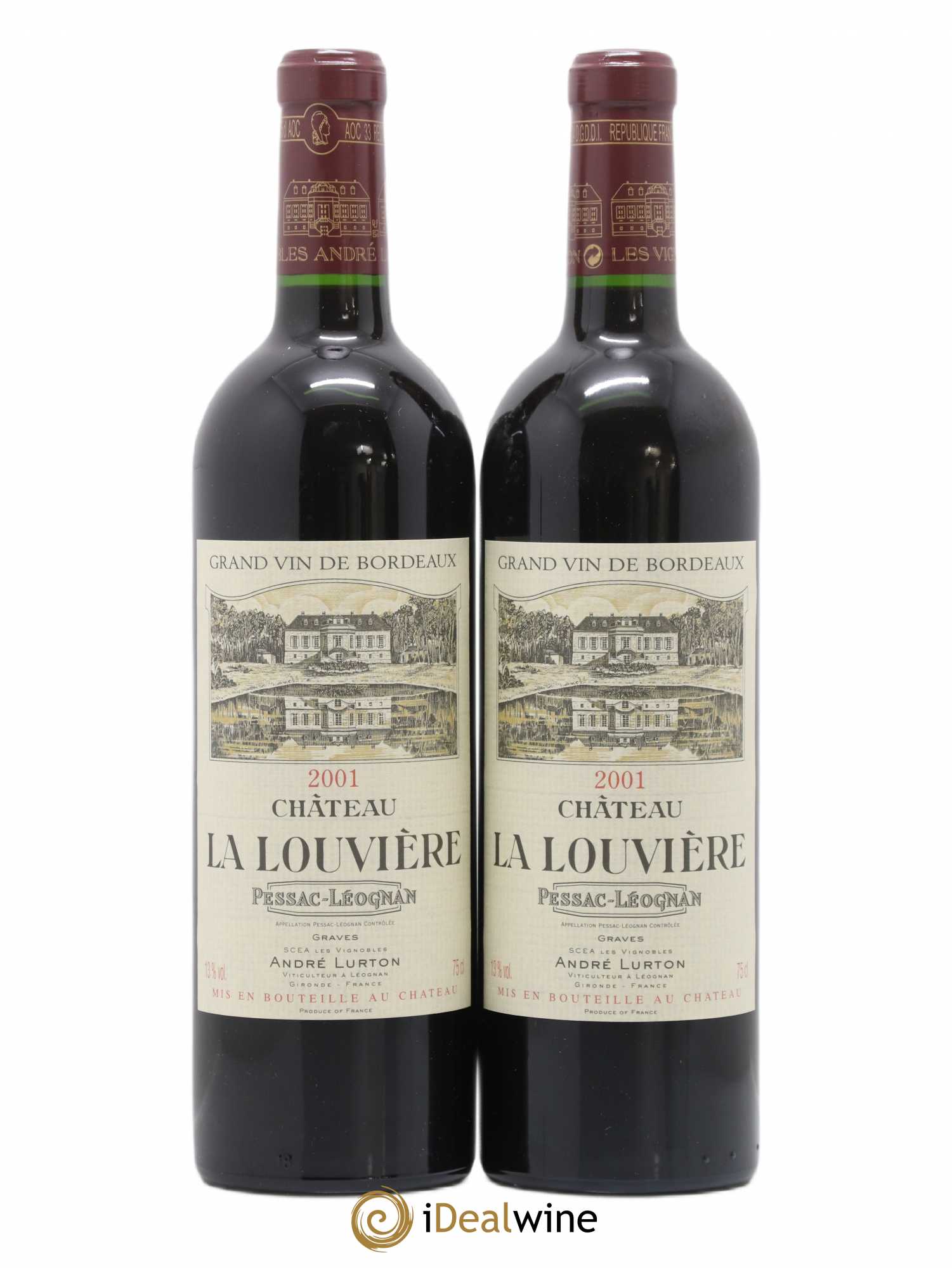 Château la Louvière 2001 - Lot de 2 bouteilles - 0