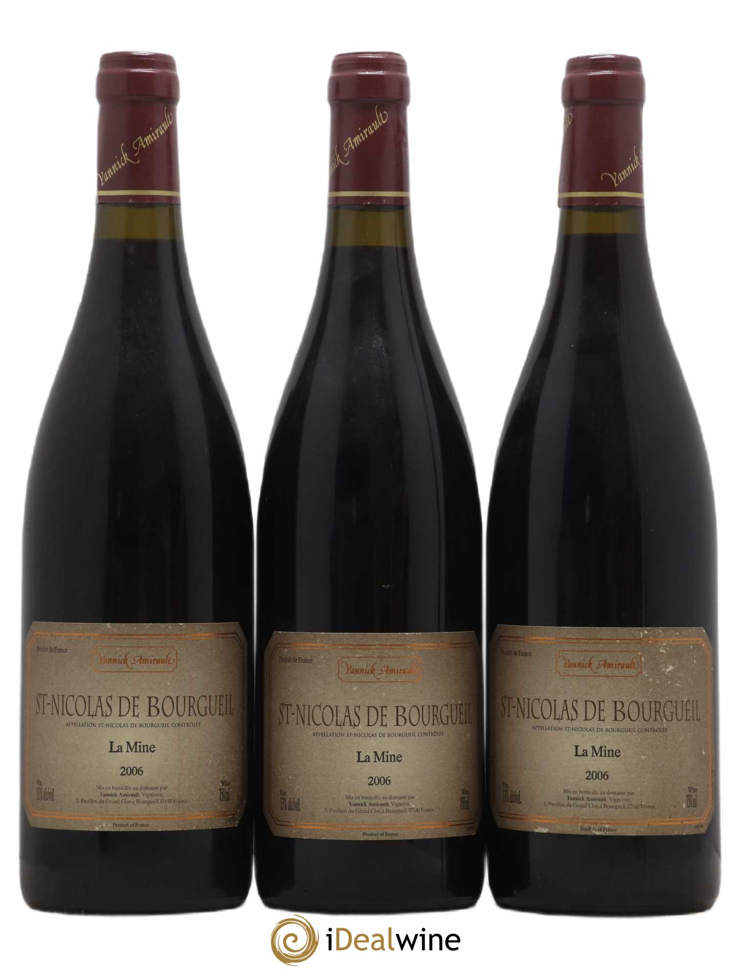 Saint-Nicolas de Bourgueil La Mine Yannick Amirault (Domaine) (sans prix de réserve) 2006 - Lot de 3 bouteilles - 0