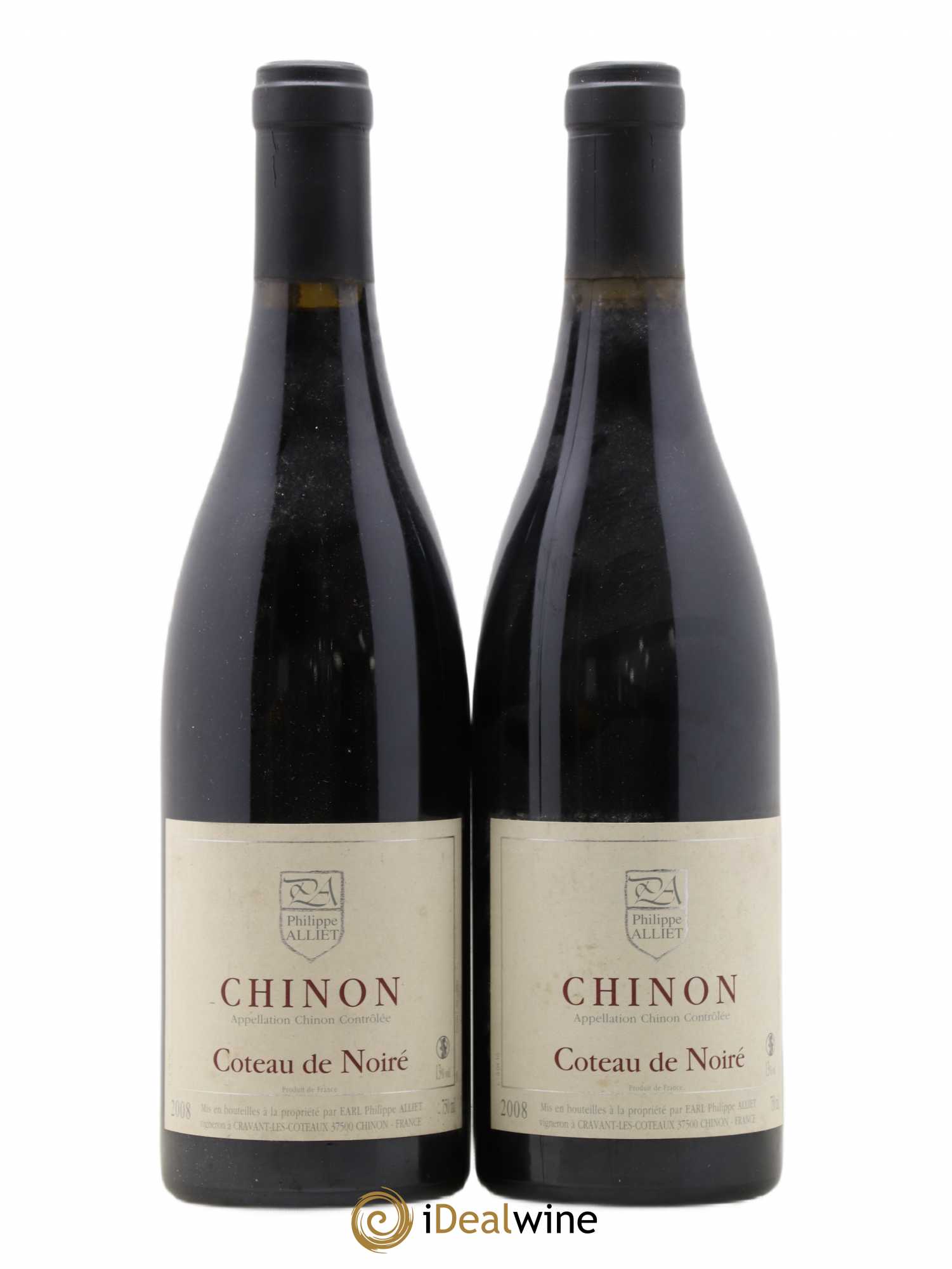 Chinon Coteau de Noiré Philippe Alliet 2008 - Lot de 2 bouteilles - 0