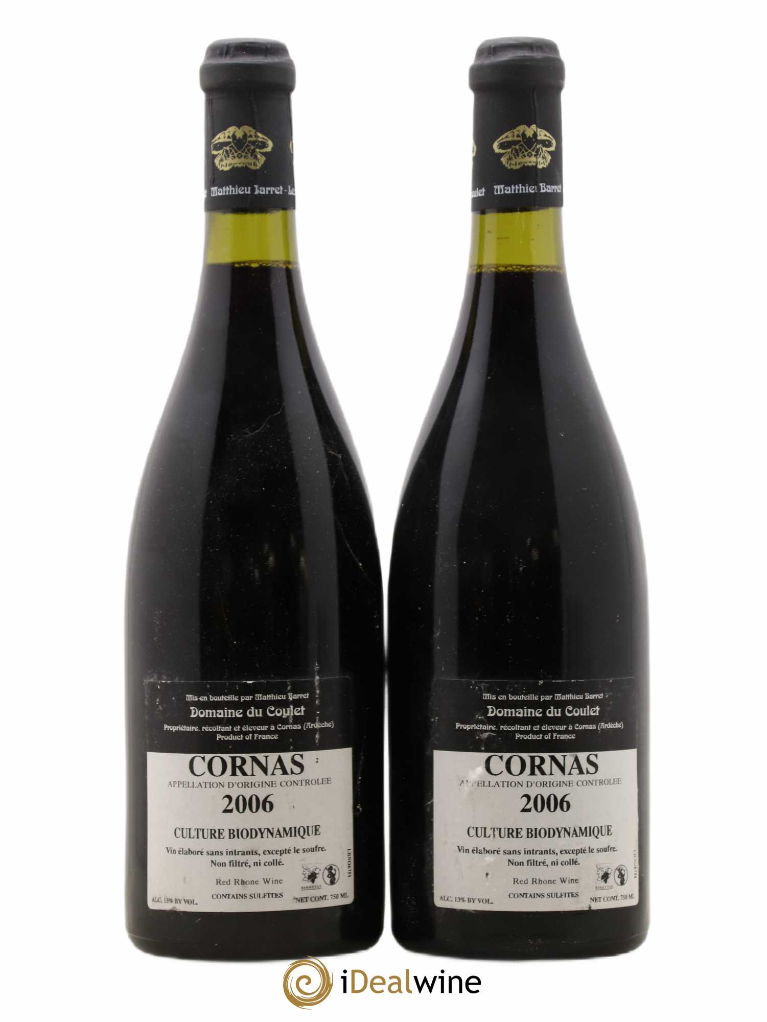 Cornas Billes Noires Coulet (Domaine du) - Matthieu Barret 2006 - Lot de 2 bouteilles - 1