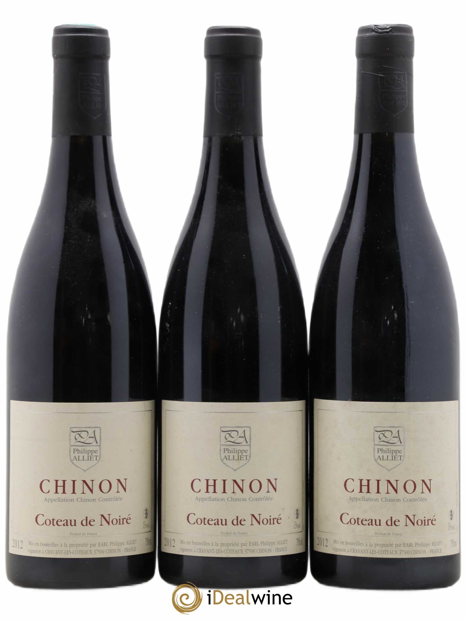 Chinon Coteau de Noiré Philippe Alliet 2012 - Lot de 3 bouteilles - 0