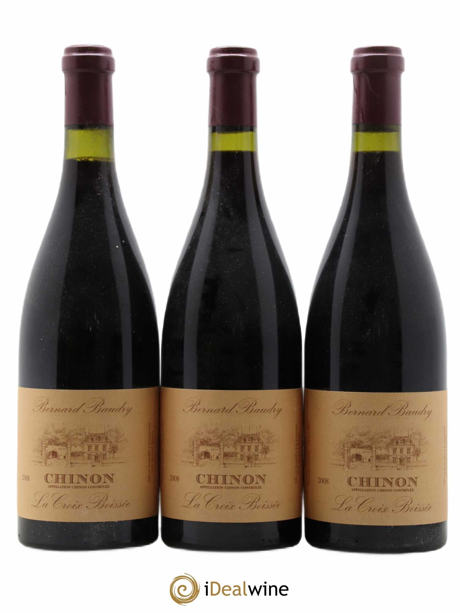 Chinon La Croix Boisée Bernard Baudry 2008 - Posten von 3 Flaschen - 0