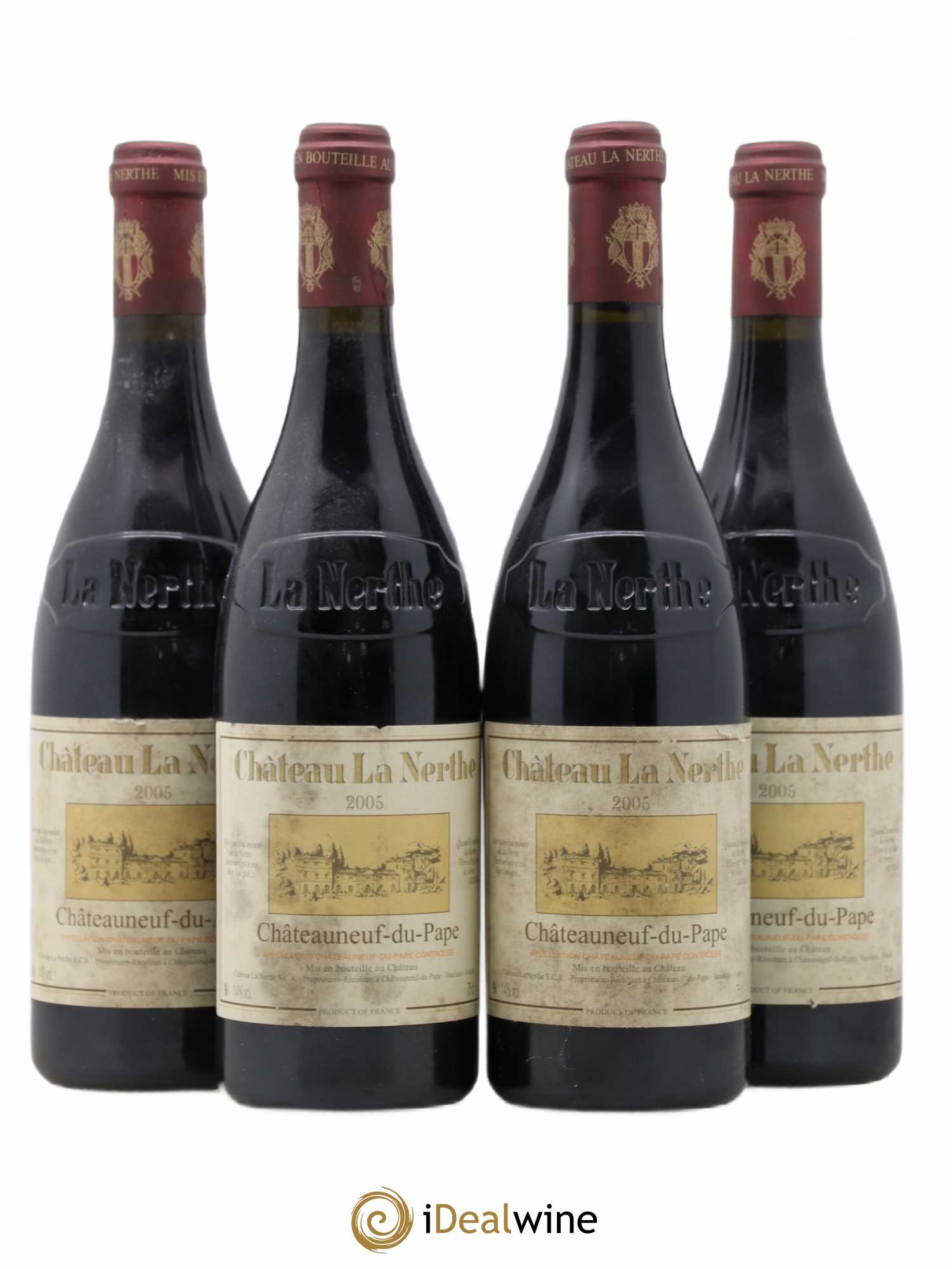 Châteauneuf-du-Pape Château la Nerthe Famille Richard 2005 - Lot de 4 bouteilles - 0