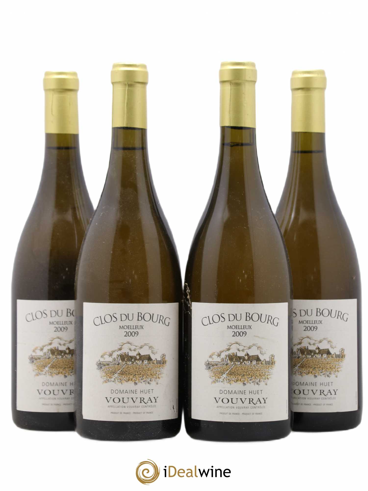 Vouvray Clos du Bourg Moelleux Domaine Huet 2009 - Posten von 4 Flaschen - 0