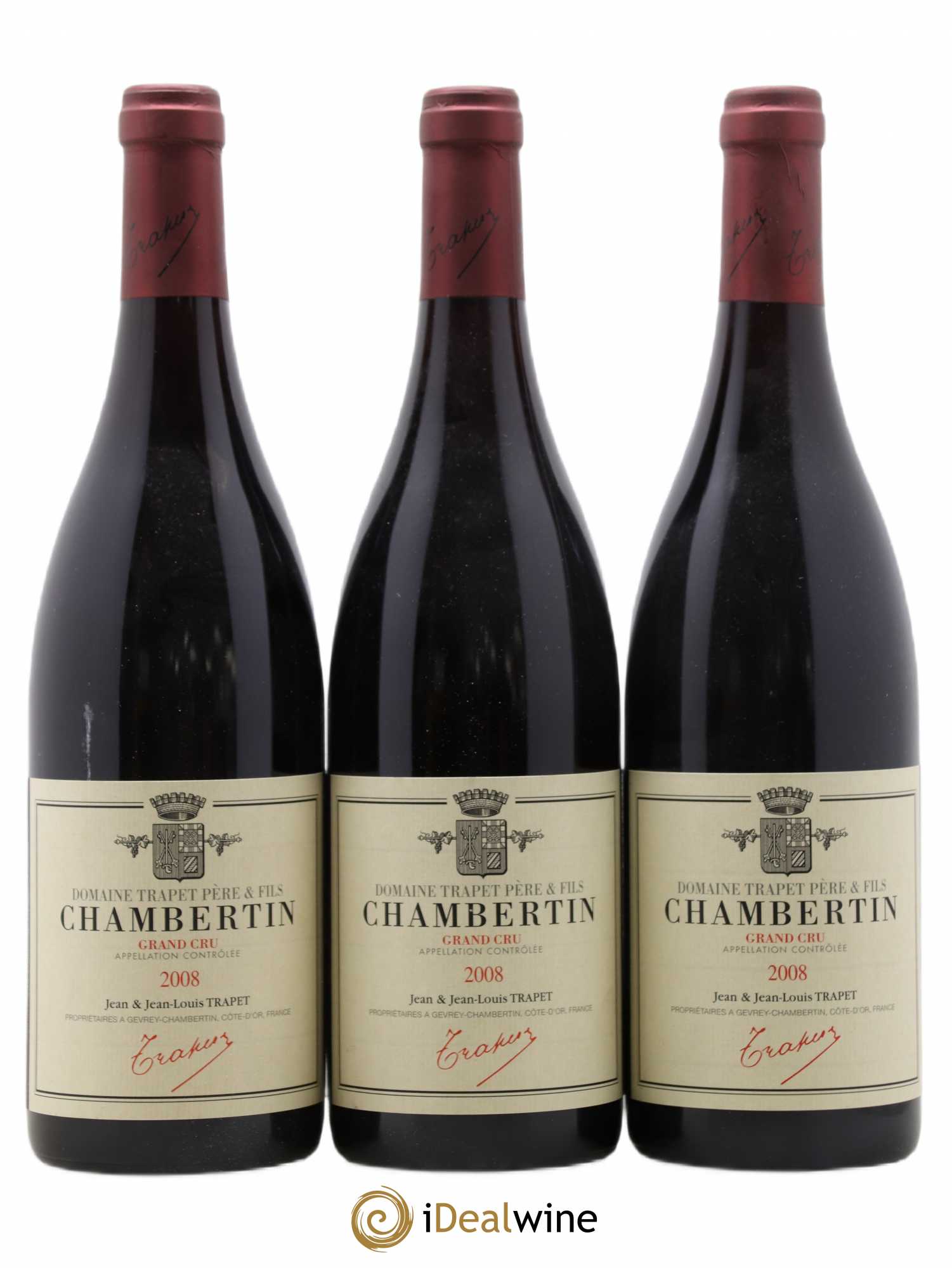 Chambertin Grand Cru Domaine Trapet 2008 - Lot de 3 bouteilles - 0