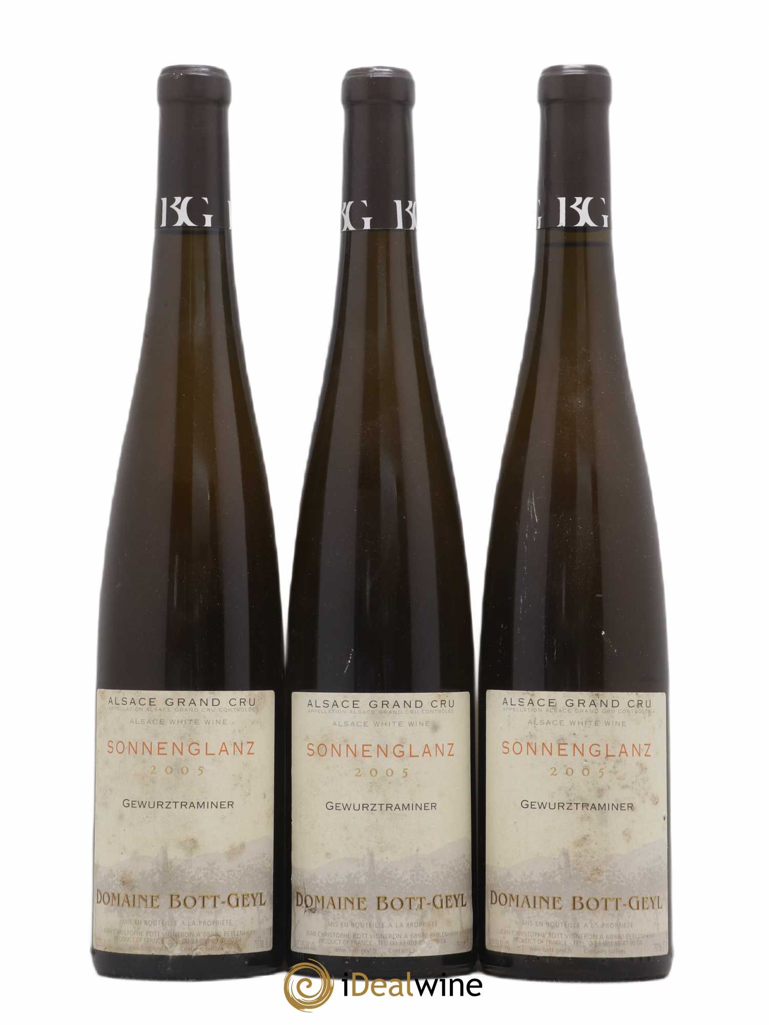 Alsace Gewurztraminer Grand Cru Sonnenglanz Bott-Geyl (Domaine) 2005 - Lot de 3 bouteilles - 0