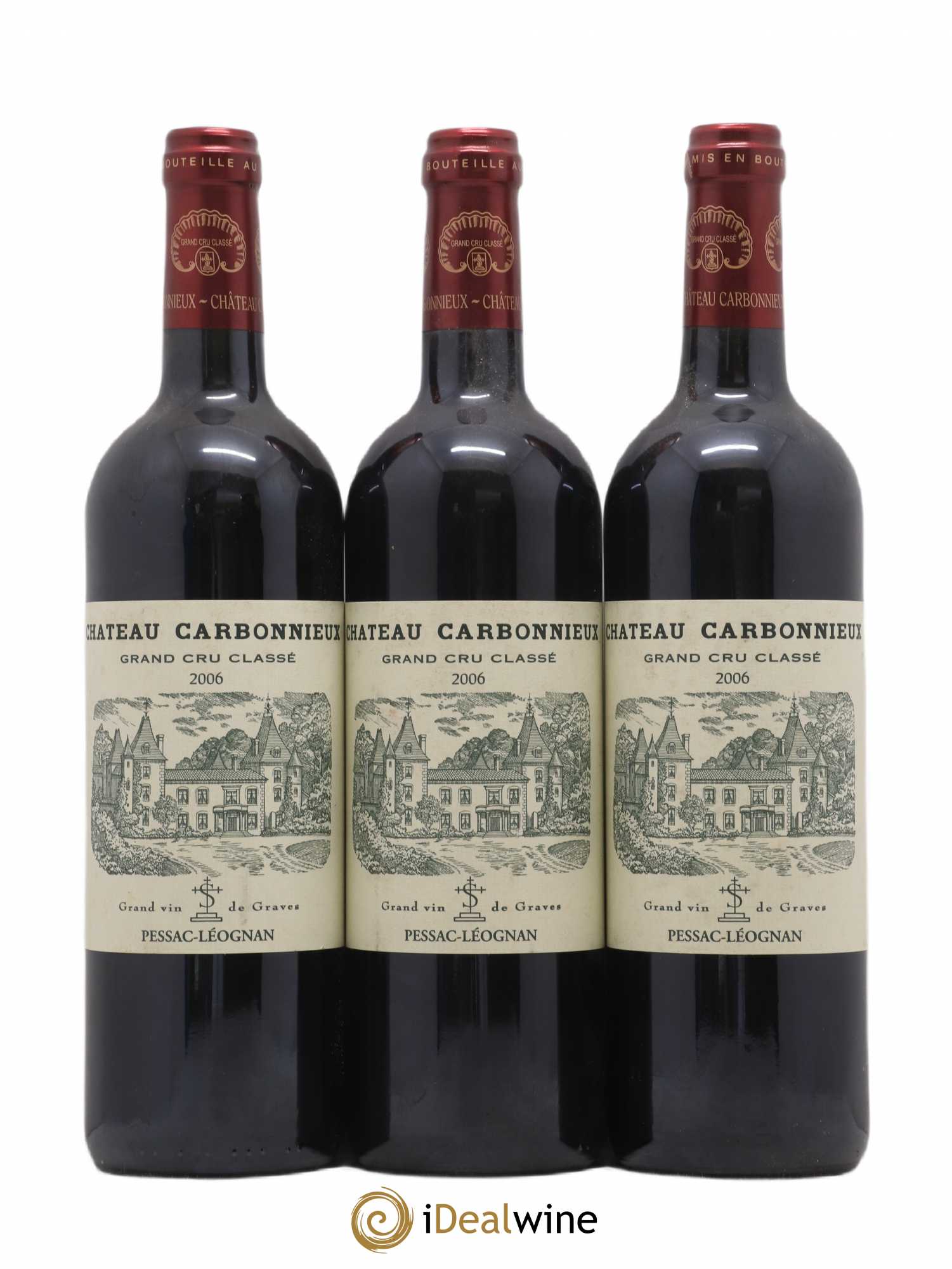Château Carbonnieux Cru Classé de Graves 2006 - Lot de 3 bouteilles - 0