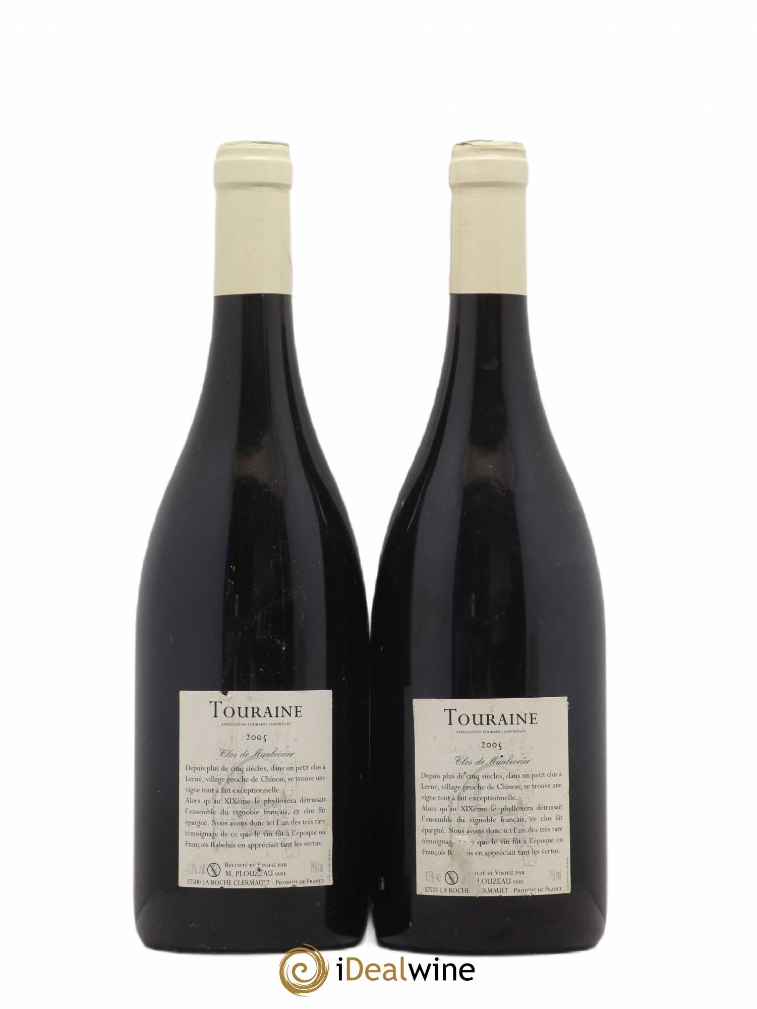 Touraine Clos de Maulevrier Ante Phylloxera Franc de Pied 2005 - Posten von 2 Flaschen - 1