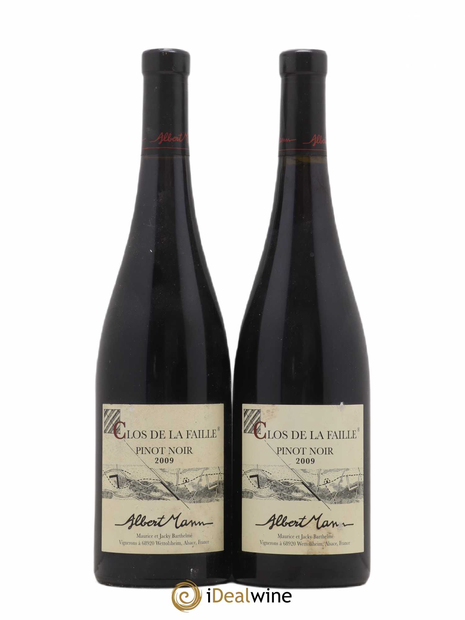 Alsace Pinot Noir Clos de la Faille Albert Mann 2009 - Lot de 2 bouteilles - 0