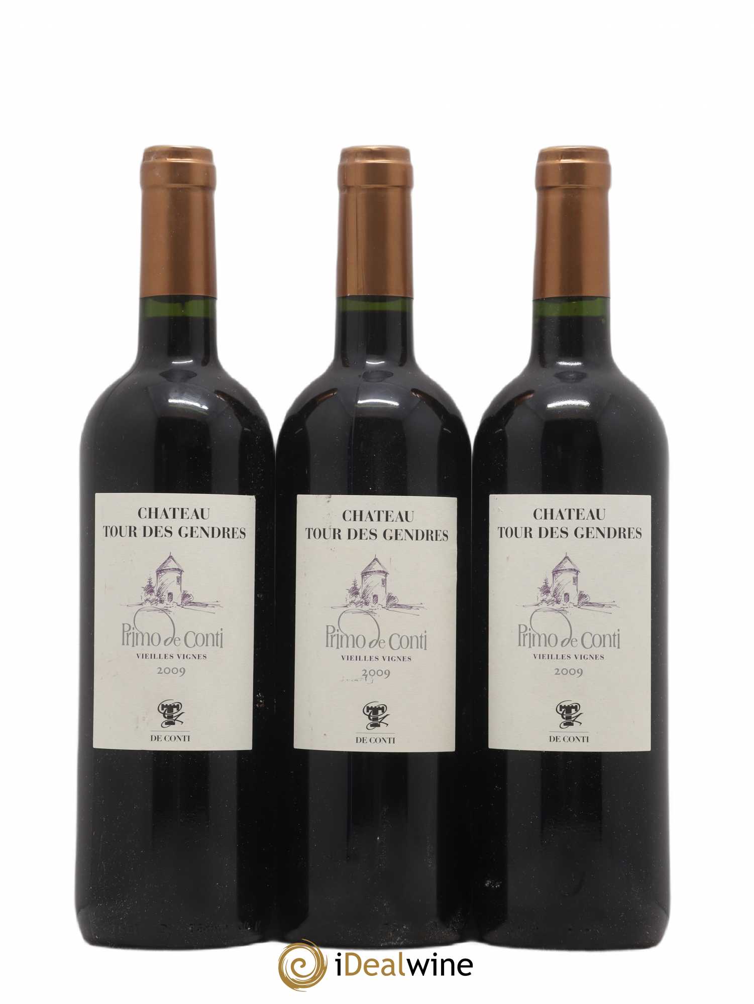 Côtes de Bergerac Primo de Conti Vieilles Vignes Château Tour des Gendres 2009 - Posten von 3 Flaschen - 0