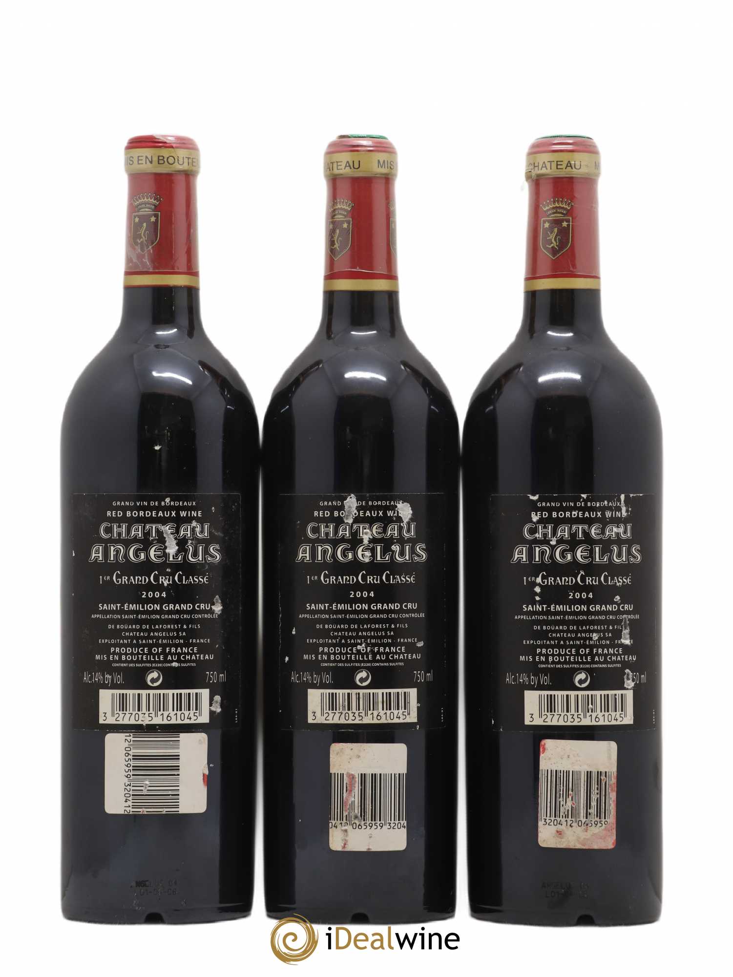 Château Angélus 1er Grand Cru Classé A 2004 - Lot de 3 bouteilles - 1