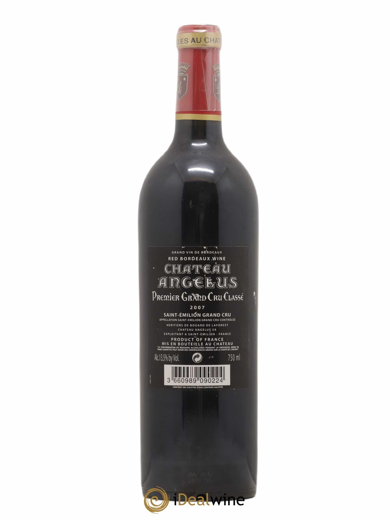 Château Angélus 1er Grand Cru Classé A 2007 - Lot de 1 bouteille - 1