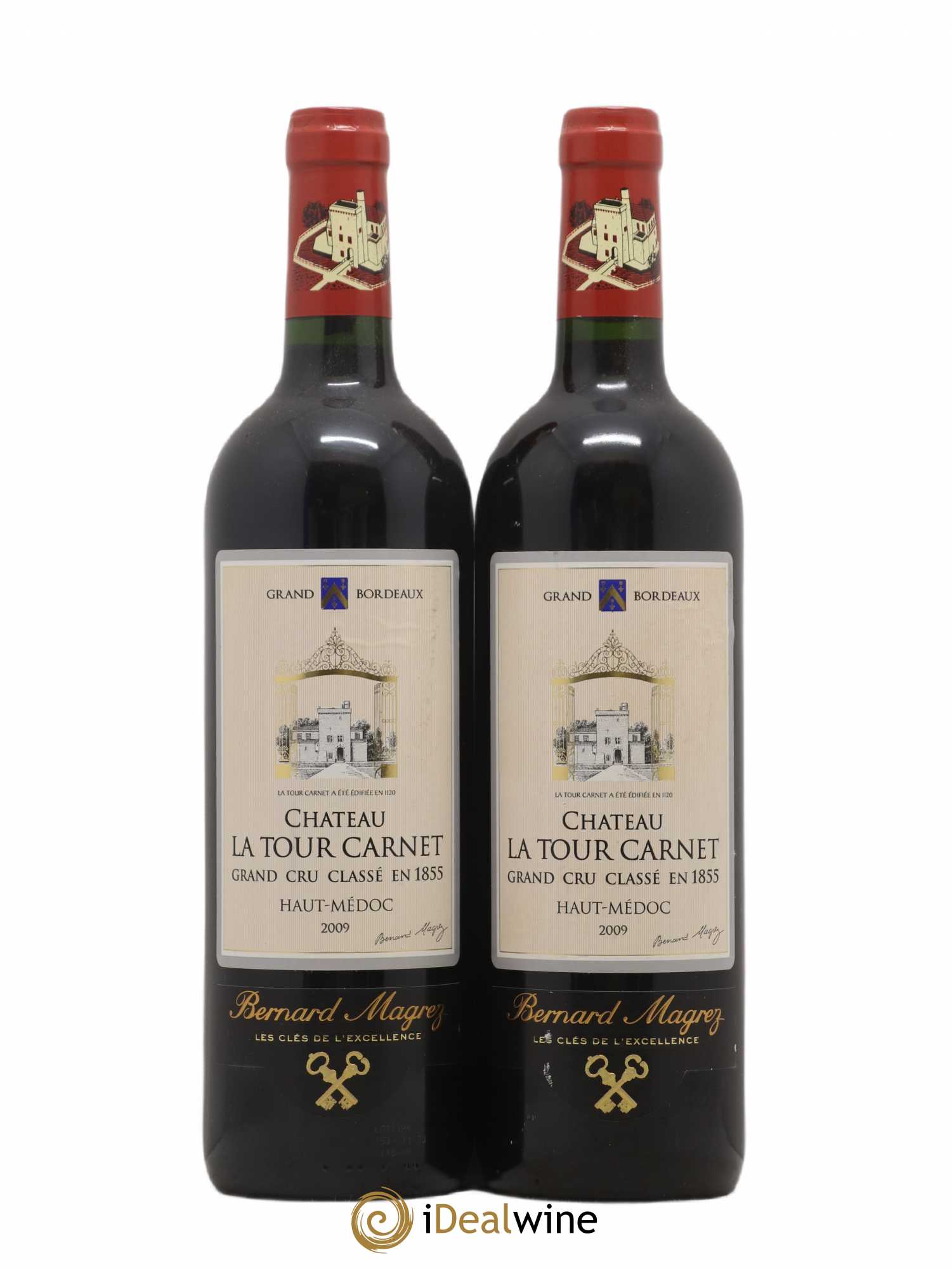 Château la Tour Carnet 4ème Grand Cru Classé 2009 - Lot de 2 bouteilles - 0