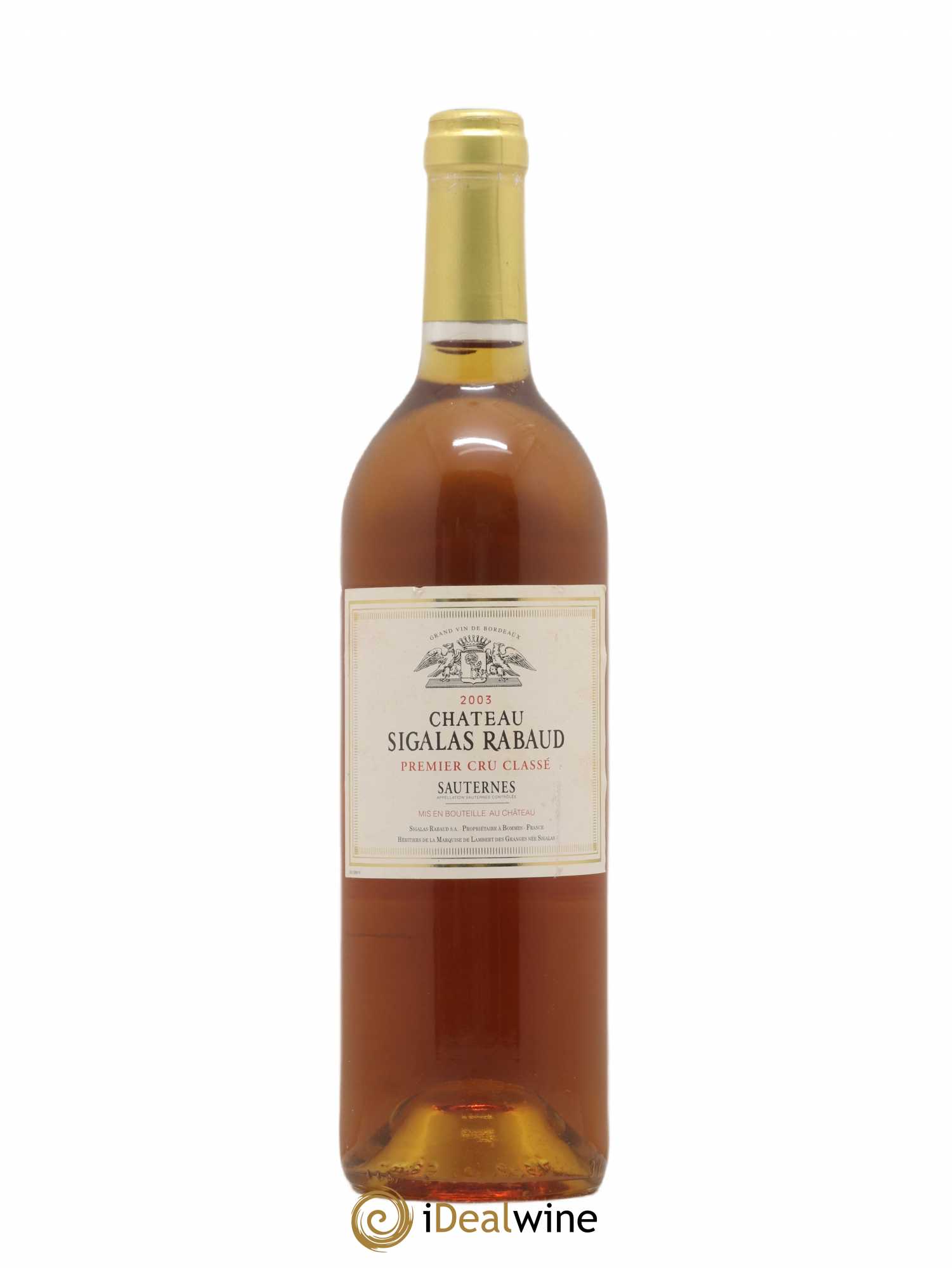 Château Sigalas Rabaud 1er Grand Cru Classé 2003 - Posten von 1 Flasche - 0