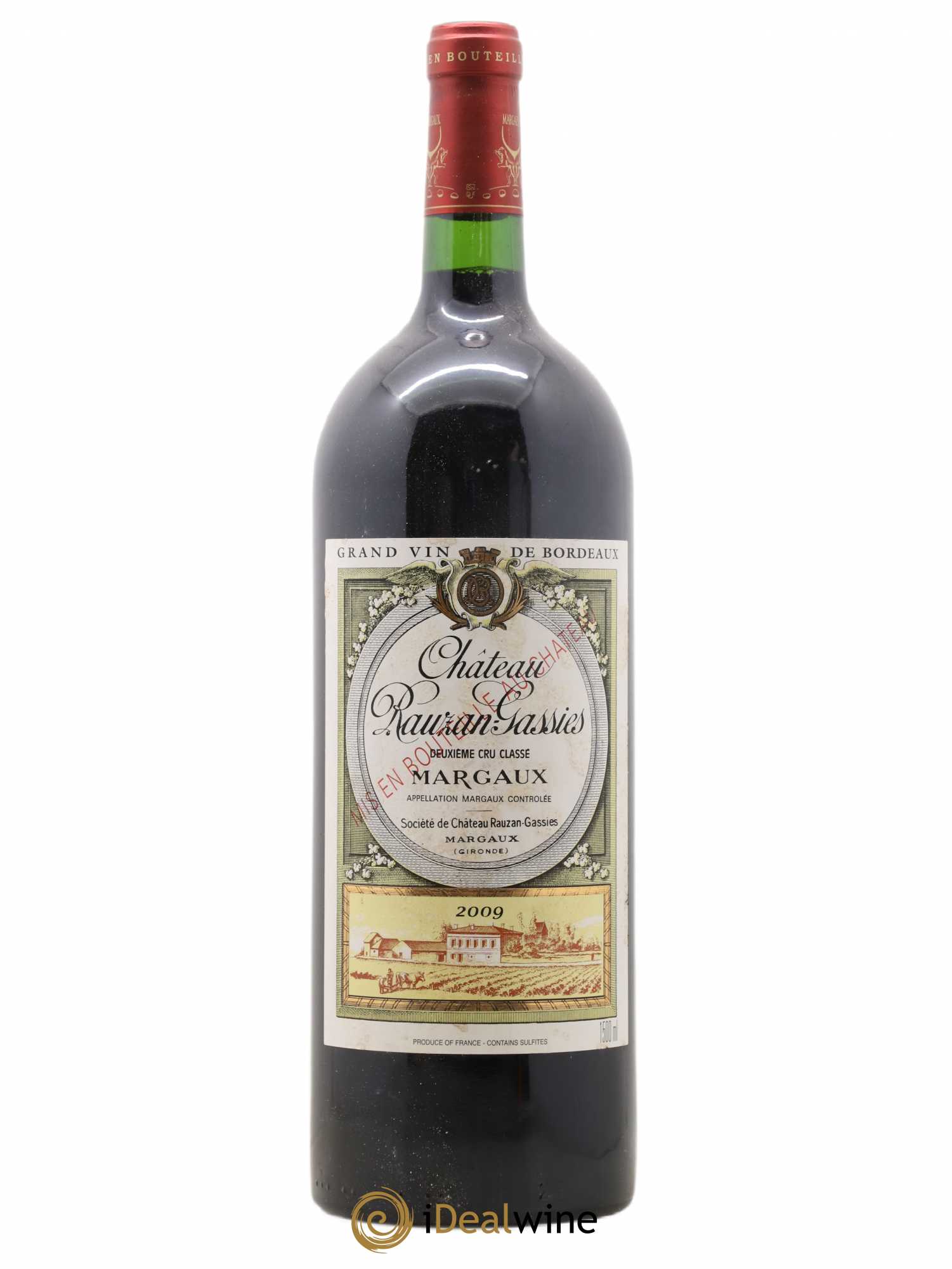 Château Rauzan-Gassies 2ème Grand Cru Classé 2009 - Lot de 1 magnum - 0